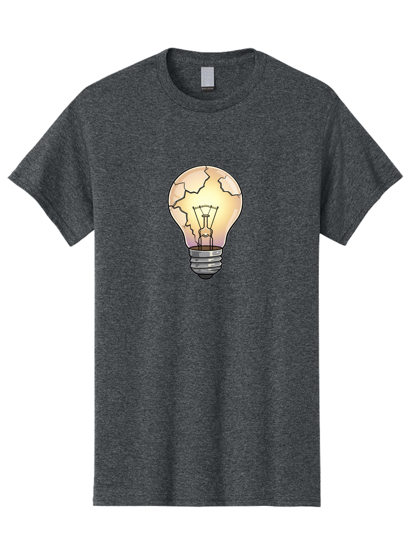 Cracked-Light-Bulb-11 Men'S Graphic Tee, 100% Cotton, Comfortable Casual Summer Wear, Machine Washable, Vintage Camera, Old Camera, Antique Camera, Black Camera, Classic Photography, Photography Equipment, Nostalgic Device, Film Camera, Baf733