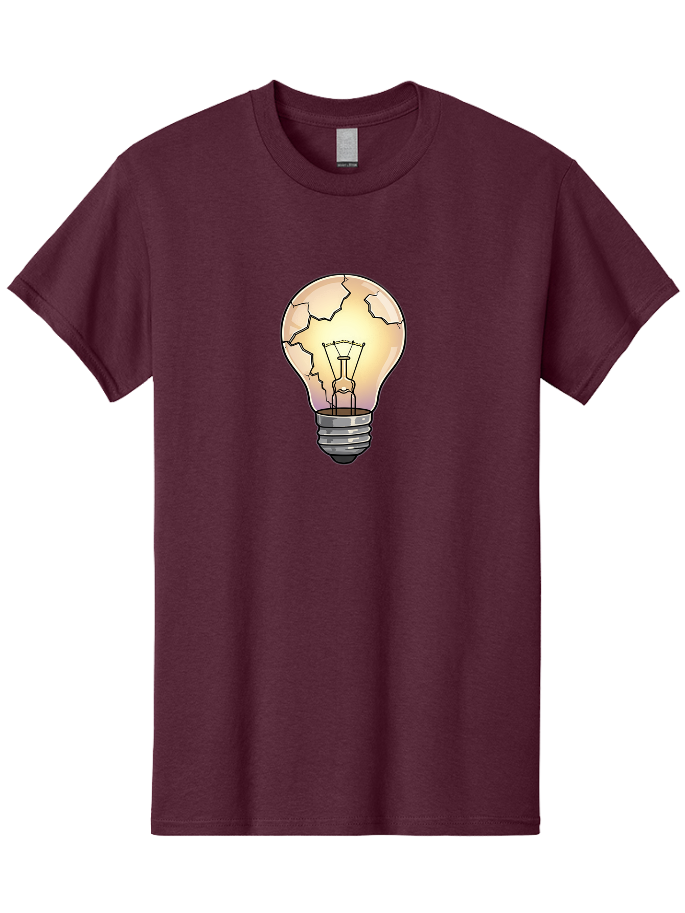 Cracked-Light-Bulb-11 Men'S Graphic Tee, 100% Cotton, Comfortable Casual Summer Wear, Machine Washable, Vintage Camera, Old Camera, Antique Camera, Black Camera, Classic Photography, Photography Equipment, Nostalgic Device, Film Camera, Baf733