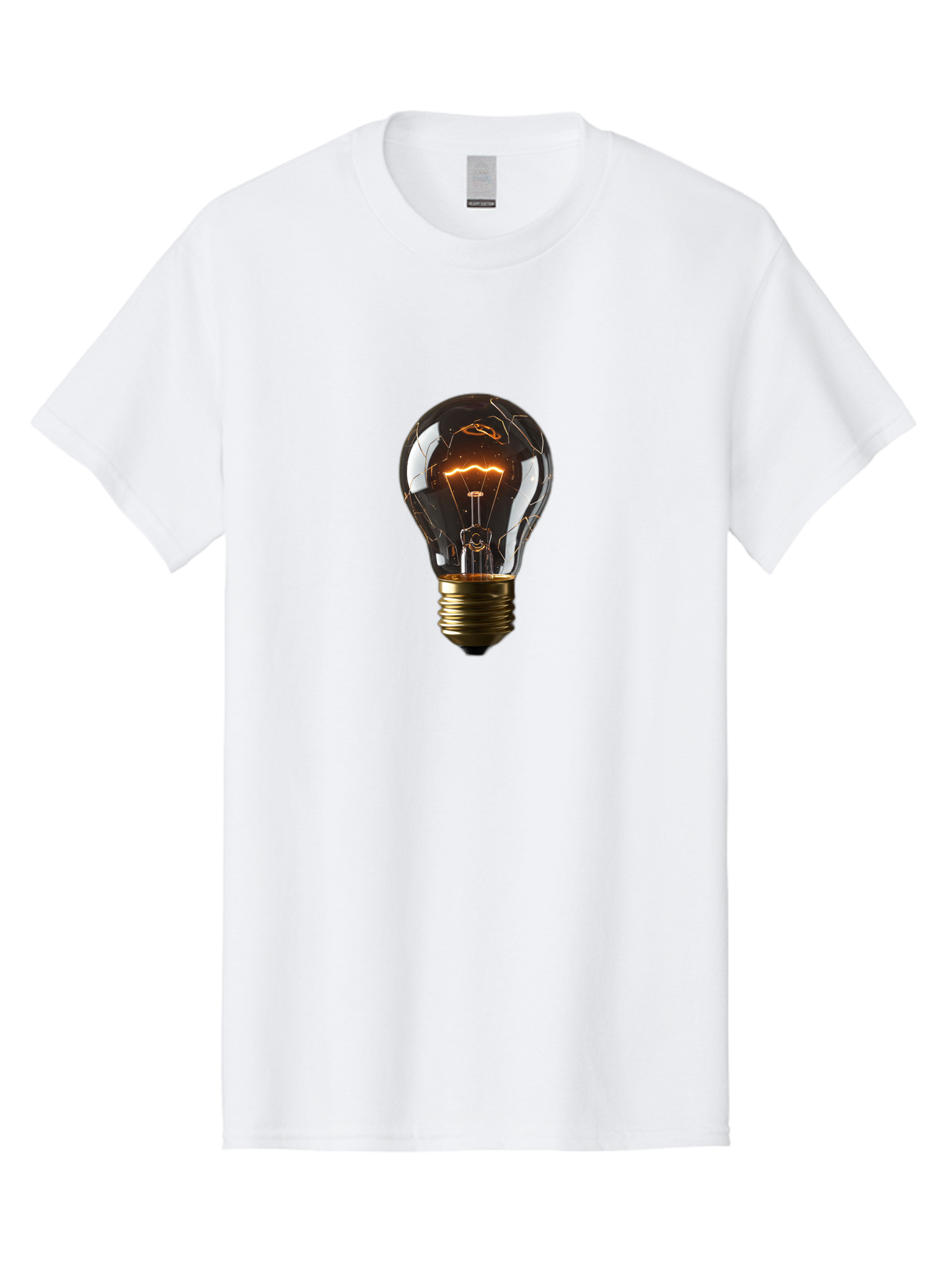 Cracked-Light-Bulb-12 Men'S Graphic Tee, 100% Cotton, Comfortable Casual Summer Wear, Machine Washable, Vintage Camera, Old Camera, Antique Camera, Black Camera, Classic Photography, Photography Equipment, Nostalgic Device, Film Camera, Baf734