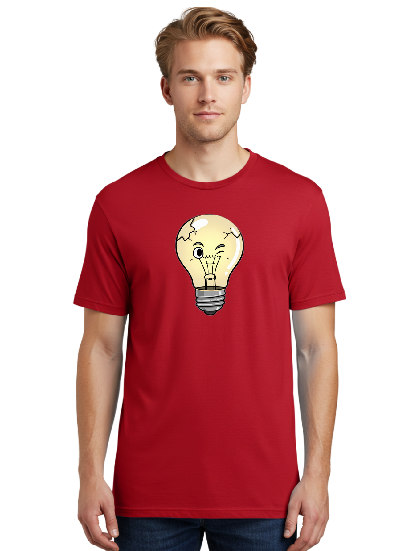 Cracked-Light-Bulb-14 Men'S Graphic Tee, 100% Cotton, Comfortable Casual Summer Wear, Machine Washable, Vintage Camera, Old Camera, Antique Camera, Black Camera, Classic Photography, Photography Equipment, Nostalgic Device, Film Camera, Baf736