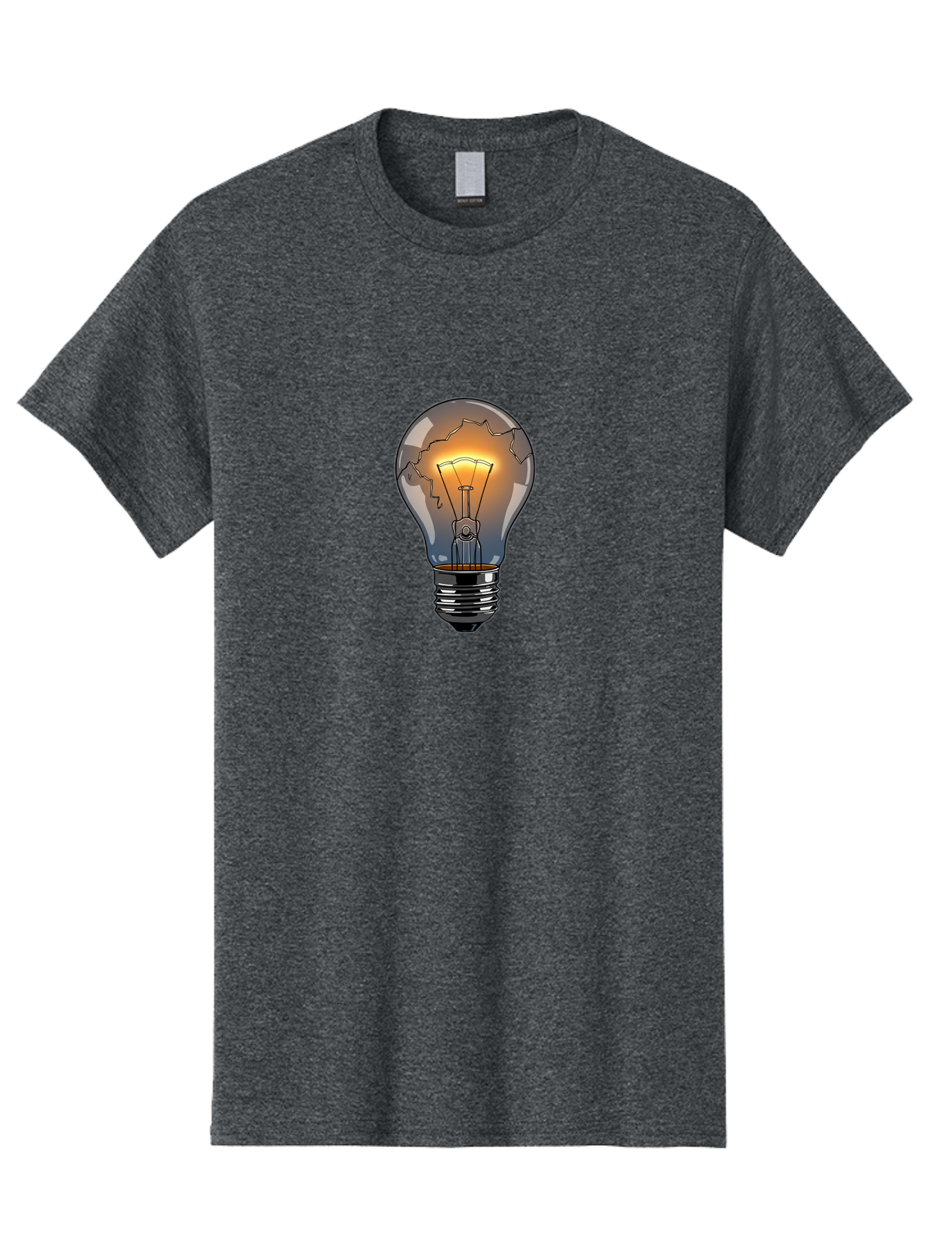 Cracked-Light-Bulb-15 Men'S Graphic Tee, 100% Cotton, Comfortable Casual Summer Wear, Machine Washable, Vintage Camera, Old Camera, Antique Camera, Black Camera, Classic Photography, Photography Equipment, Nostalgic Device, Film Camera, Baf737