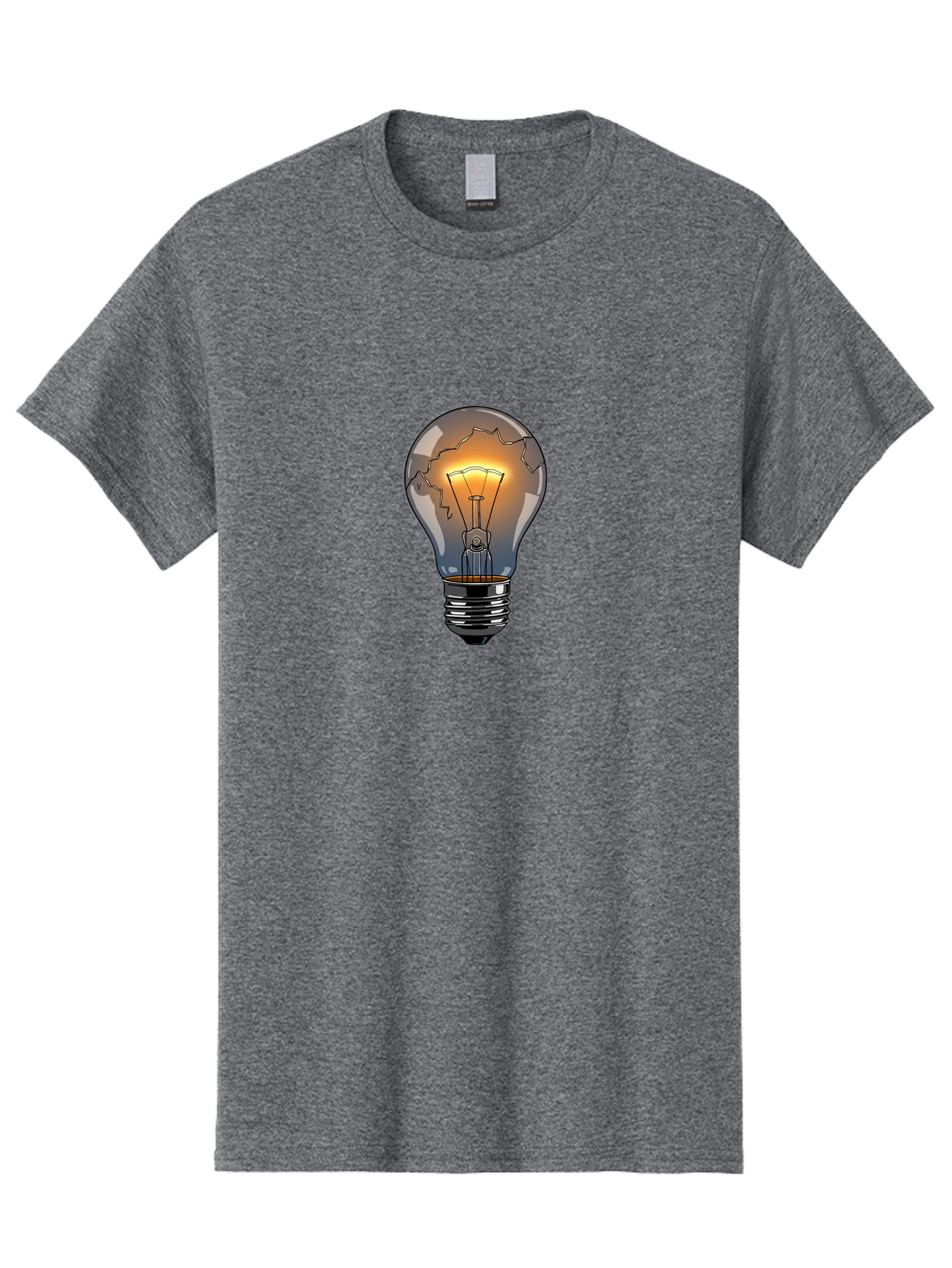 Cracked-Light-Bulb-15 Men'S Graphic Tee, 100% Cotton, Comfortable Casual Summer Wear, Machine Washable, Vintage Camera, Old Camera, Antique Camera, Black Camera, Classic Photography, Photography Equipment, Nostalgic Device, Film Camera, Baf737
