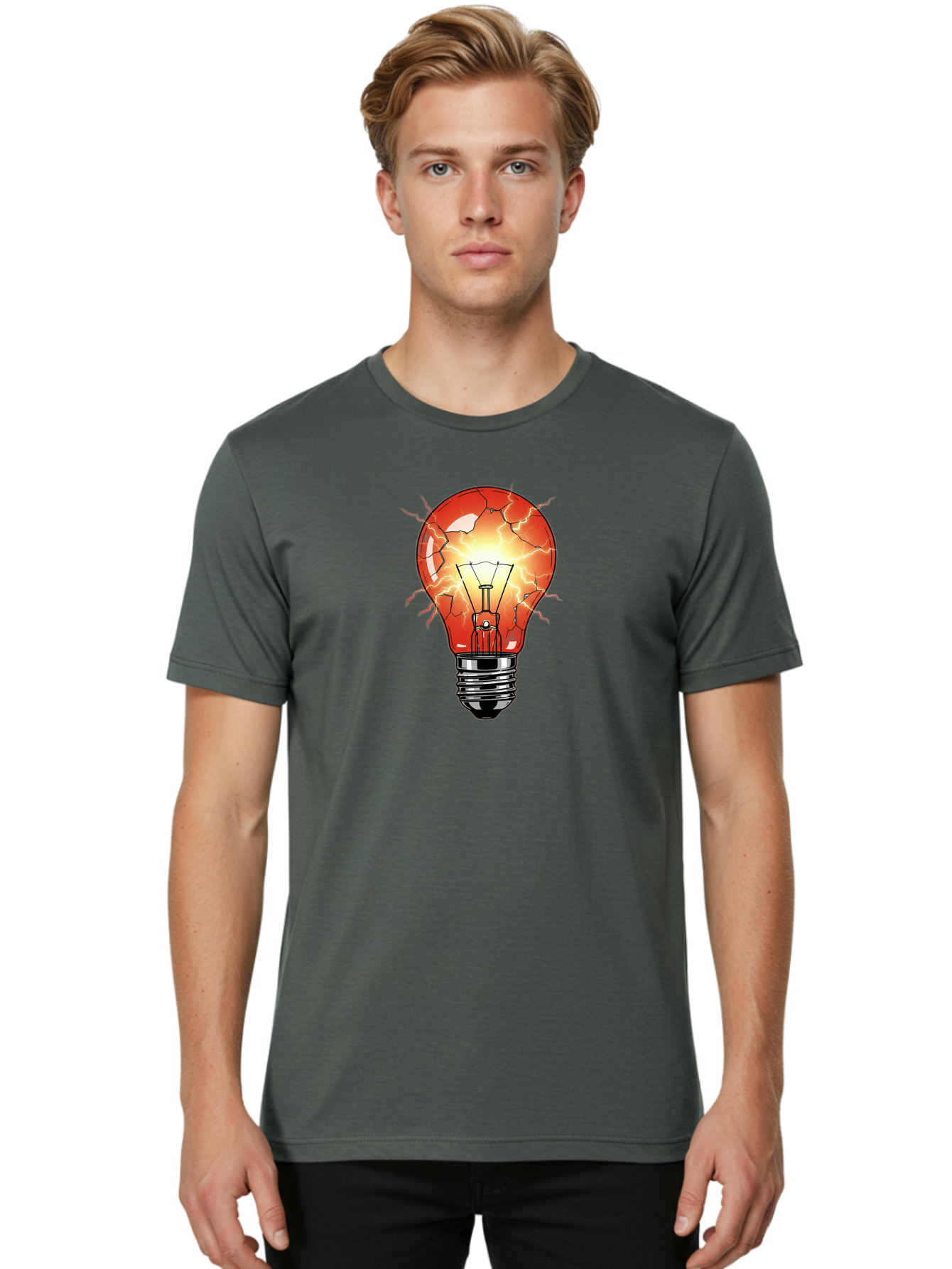 Cracked-Light-Bulb-17 Men'S Graphic Tee, 100% Cotton, Comfortable Casual Summer Wear, Machine Washable, Vintage Camera, Old Camera, Antique Camera, Black Camera, Classic Photography, Photography Equipment, Nostalgic Device, Film Camera, Baf739