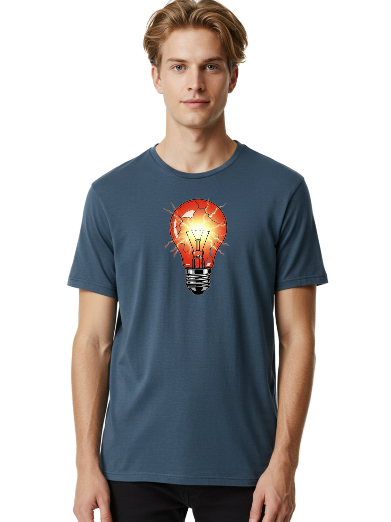 Cracked-Light-Bulb-17 Men'S Graphic Tee, 100% Cotton, Comfortable Casual Summer Wear, Machine Washable, Vintage Camera, Old Camera, Antique Camera, Black Camera, Classic Photography, Photography Equipment, Nostalgic Device, Film Camera, Baf739