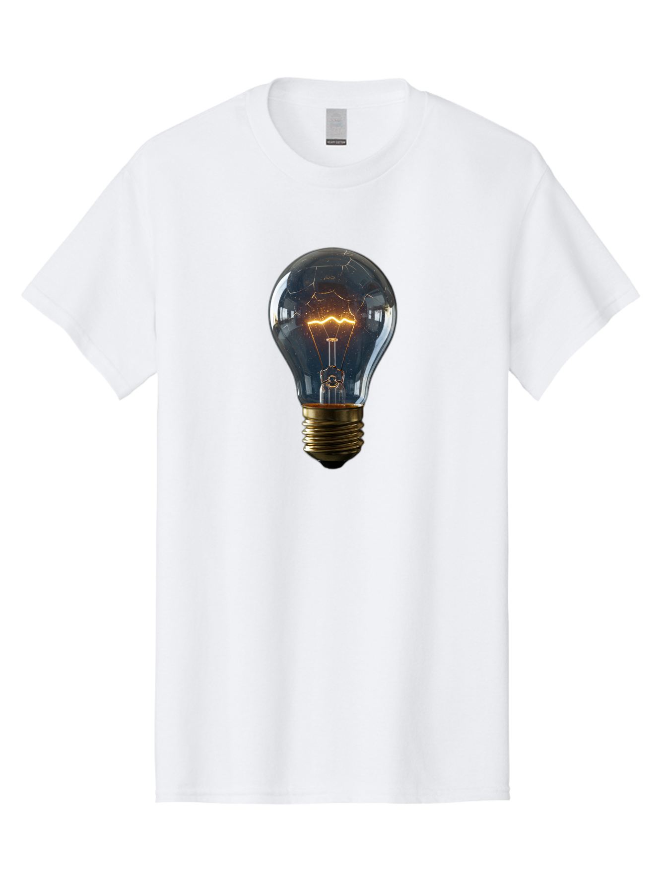 Cracked-Light-Bulb-19 Men'S Graphic Tee, 100% Cotton, Comfortable Casual Summer Wear, Machine Washable, Vintage Camera, Old Camera, Antique Camera, Black Camera, Classic Photography, Photography Equipment, Nostalgic Device, Film Camera, Baf741