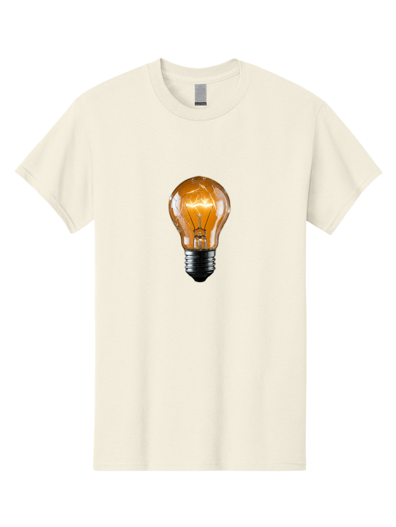 Cracked-Light-Bulb-2 Men'S Graphic Tee, 100% Cotton, Comfortable Casual Summer Wear, Machine Washable, Vintage Camera, Old Camera, Antique Camera, Black Camera, Classic Photography, Photography Equipment, Nostalgic Device, Film Camera, Baf742