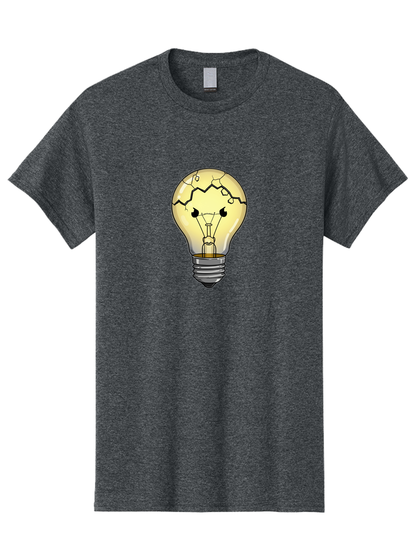 Cracked-Light-Bulb-6 Men'S Graphic Tee, 100% Cotton, Comfortable Casual Summer Wear, Machine Washable, Vintage Camera, Old Camera, Antique Camera, Black Camera, Classic Photography, Photography Equipment, Nostalgic Device, Film Camera, Baf746