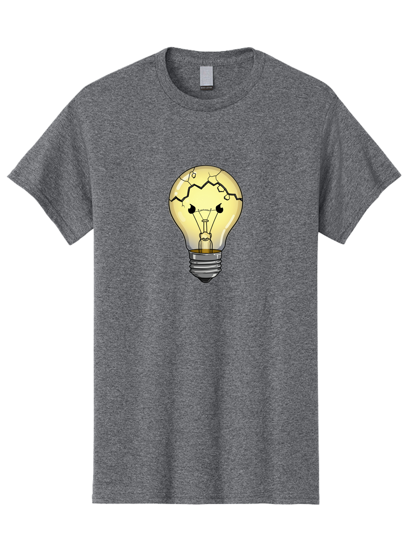 Cracked-Light-Bulb-6 Men'S Graphic Tee, 100% Cotton, Comfortable Casual Summer Wear, Machine Washable, Vintage Camera, Old Camera, Antique Camera, Black Camera, Classic Photography, Photography Equipment, Nostalgic Device, Film Camera, Baf746