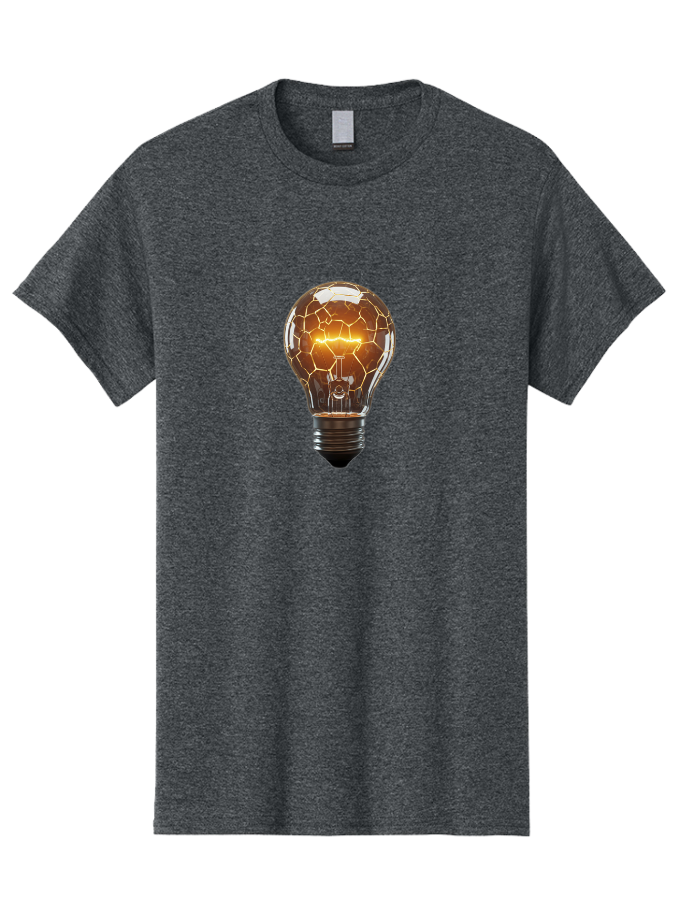 Cracked-Light-Bulb-8 Men'S Graphic Tee, 100% Cotton, Comfortable Casual Summer Wear, Machine Washable, Vintage Camera, Old Camera, Antique Camera, Black Camera, Classic Photography, Photography Equipment, Nostalgic Device, Film Camera, Baf748