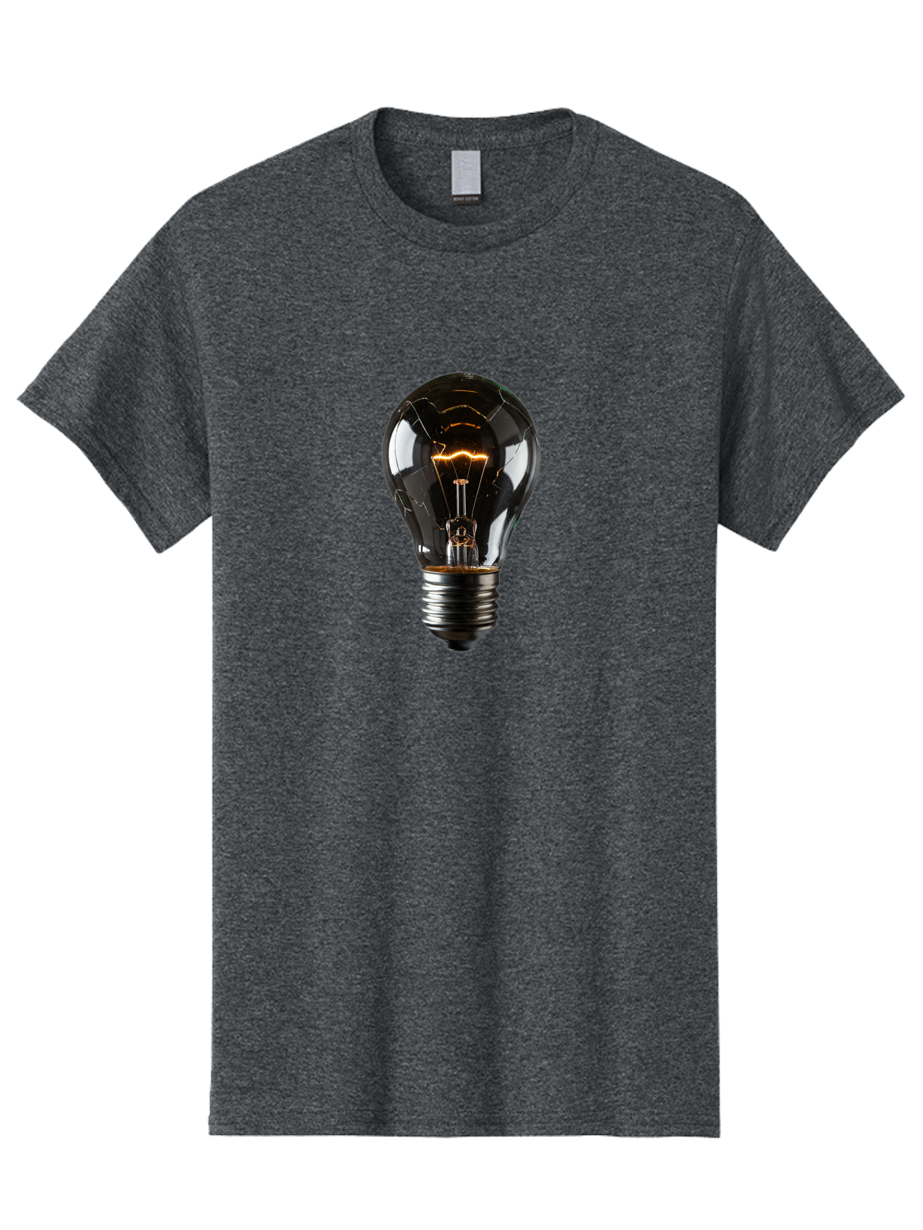Cracked-Light-Bulb Men'S Graphic Tee, 100% Cotton, Comfortable Casual Summer Wear, Machine Washable, Vintage Camera, Old Camera, Antique Camera, Black Camera, Classic Photography, Photography Equipment, Nostalgic Device, Film Camera, Baf751