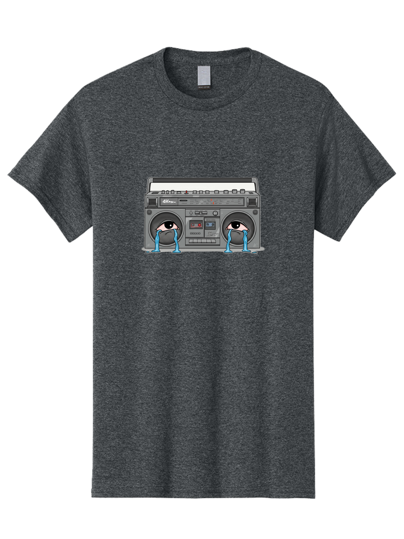 Crying-Boombox Men'S Graphic Tee, 100% Cotton, Comfortable Casual Summer Wear, Machine Washable, Vintage Camera, Old Camera, Antique Camera, Black Camera, Classic Photography, Photography Equipment, Nostalgic Device, Film Camera, Camera Art Baf753