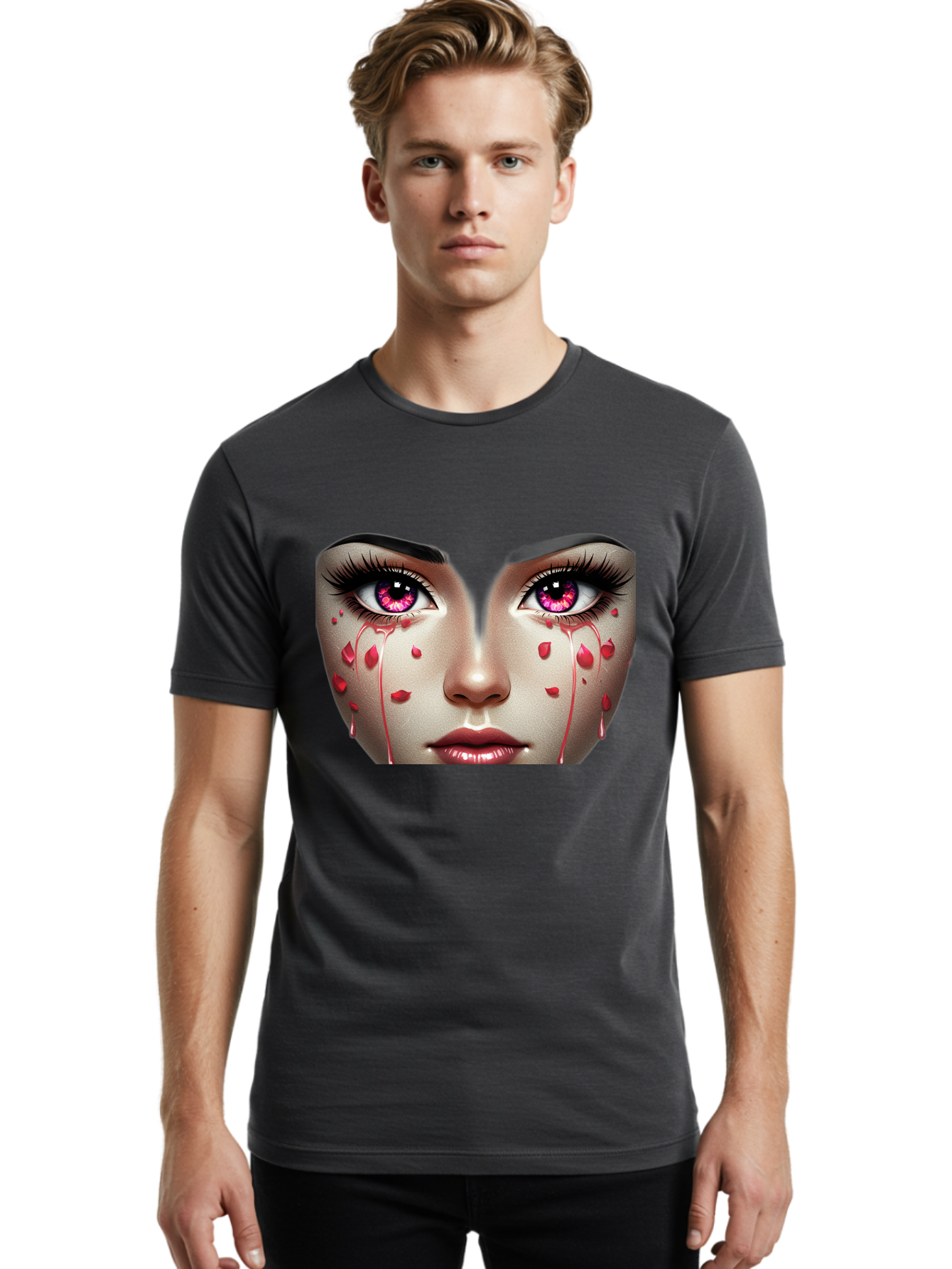 Crying-Eyes-8 Men'S Graphic Tee, 100% Cotton, Comfortable Casual Summer Wear, Machine Washable, Vintage Camera, Old Camera, Antique Camera, Black Camera, Classic Photography, Photography Equipment, Nostalgic Device, Film Camera, Camera Art Baf763