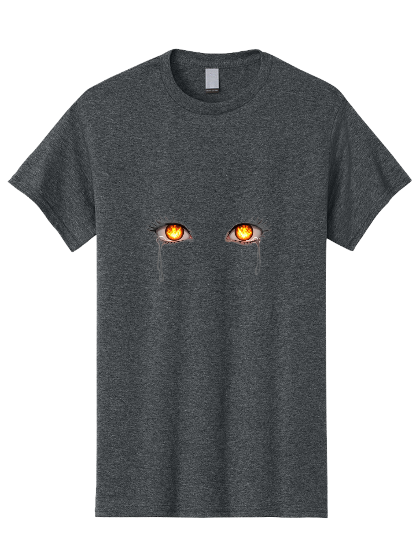 Crying-Eyes-With-Fire-1 Men'S Graphic Tee, 100% Cotton, Comfortable Casual Summer Wear, Machine Washable, Vintage Camera, Old Camera, Antique Camera, Black Camera, Classic Photography, Photography Equipment, Nostalgic Device, Film Camera, Baf766
