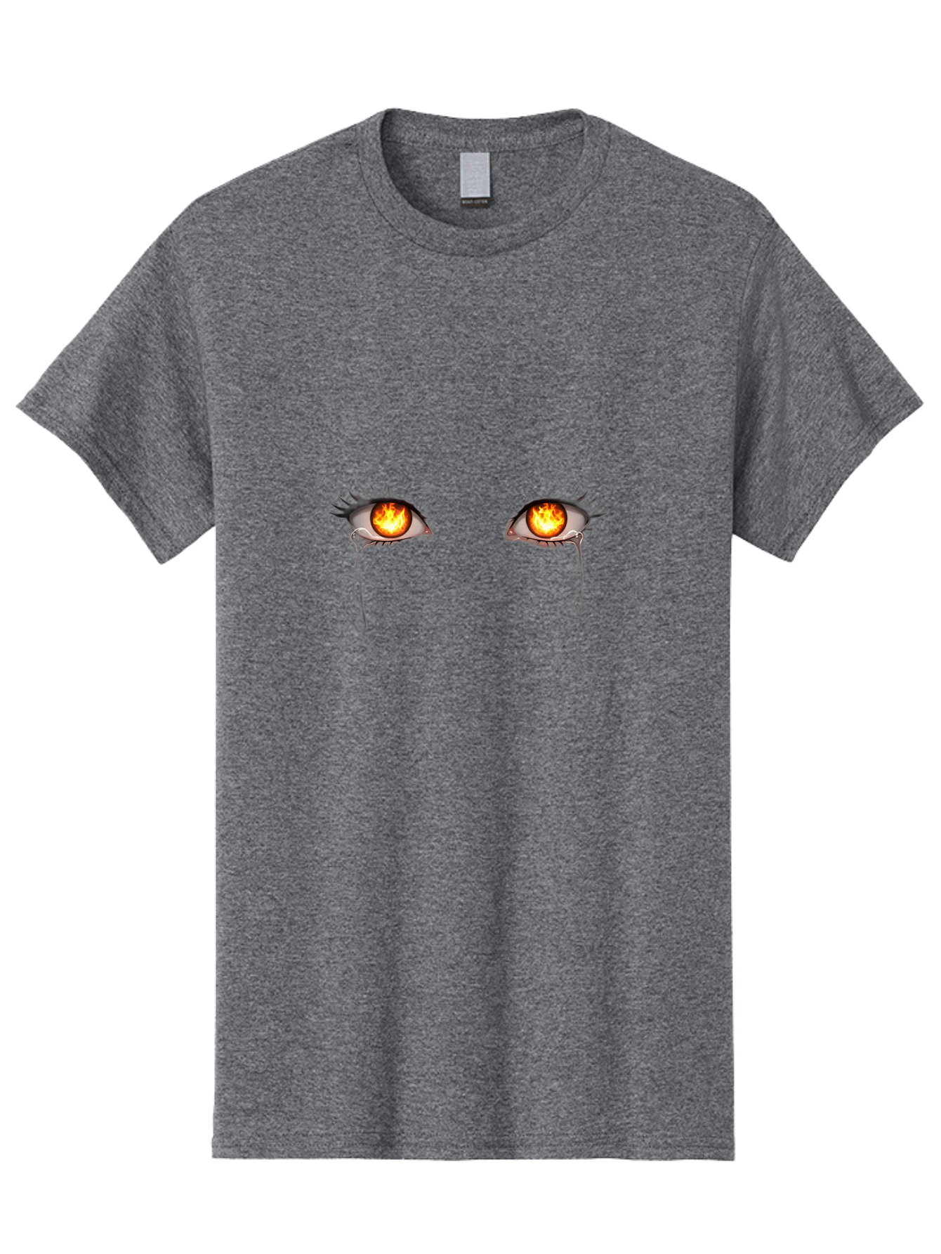 Crying-Eyes-With-Fire-1 Men'S Graphic Tee, 100% Cotton, Comfortable Casual Summer Wear, Machine Washable, Vintage Camera, Old Camera, Antique Camera, Black Camera, Classic Photography, Photography Equipment, Nostalgic Device, Film Camera, Baf766