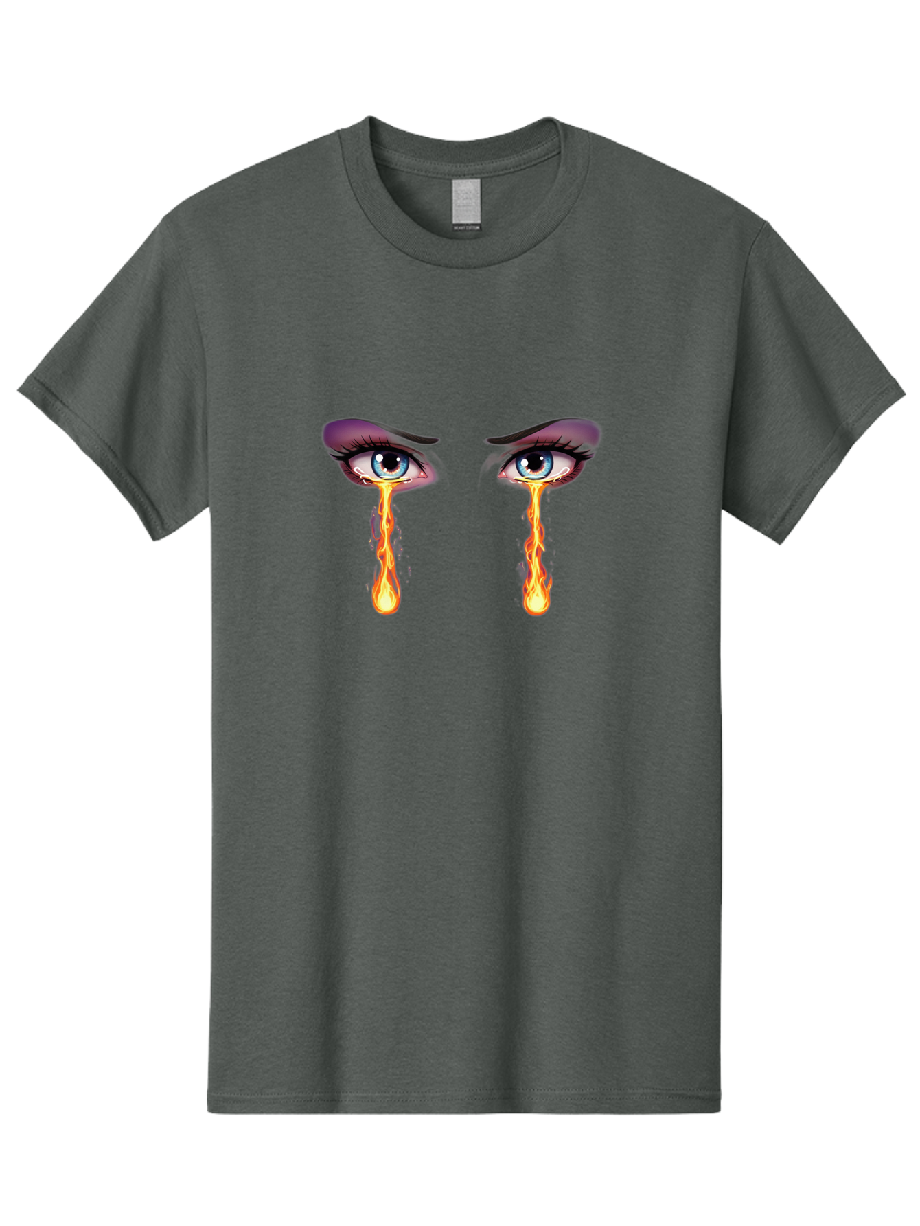 Crying-Eyes-With-Fire Men'S Graphic Tee, 100% Cotton, Comfortable Casual Summer Wear, Machine Washable, Vintage Camera, Old Camera, Antique Camera, Black Camera, Classic Photography, Photography Equipment, Nostalgic Device, Film Camera, Baf767