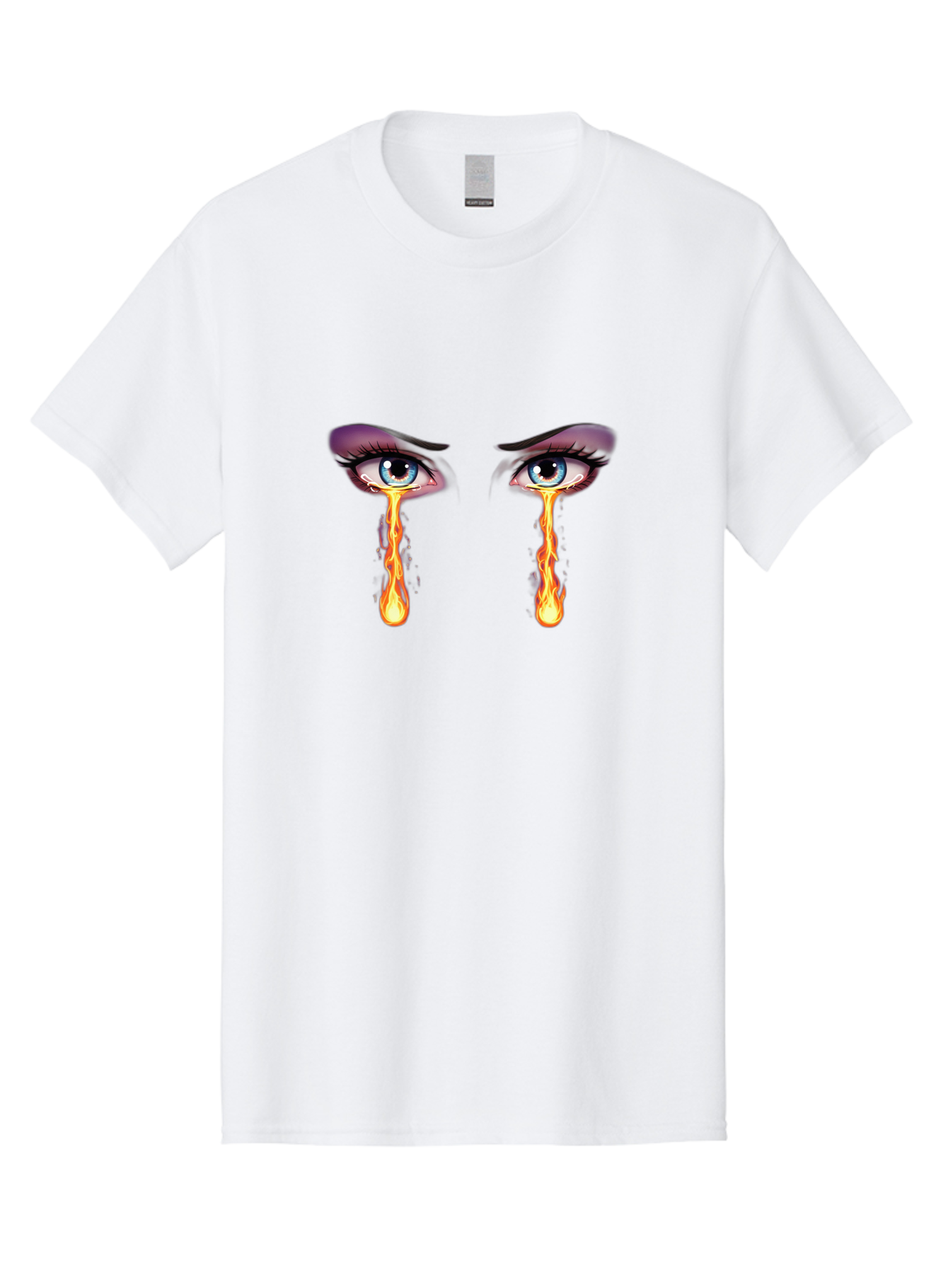 Crying-Eyes-With-Fire Men'S Graphic Tee, 100% Cotton, Comfortable Casual Summer Wear, Machine Washable, Vintage Camera, Old Camera, Antique Camera, Black Camera, Classic Photography, Photography Equipment, Nostalgic Device, Film Camera, Baf767