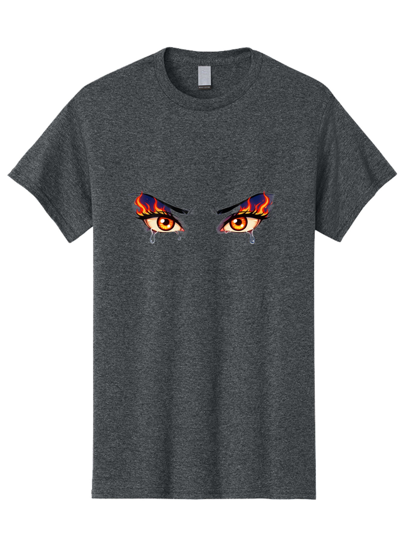 Crying-Eyes-With-Flames Men'S Graphic Tee, 100% Cotton, Comfortable Casual Summer Wear, Machine Washable, Vintage Camera, Old Camera, Antique Camera, Black Camera, Classic Photography, Photography Equipment, Nostalgic Device, Film Camera, Baf768