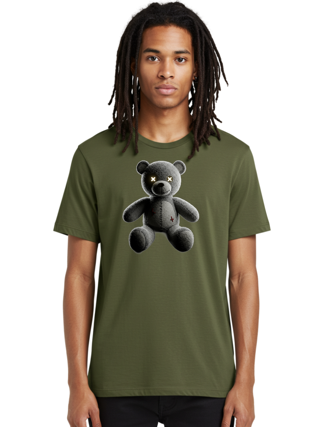 Cursed-Black-Teddy-Bear Men'S Graphic Tee, 100% Cotton, Comfortable Casual Summer Wear, Machine Washable, Vintage Camera, Old Camera, Antique Camera, Black Camera, Classic Photography, Photography Equipment, Nostalgic Device, Film Camera, Baf774