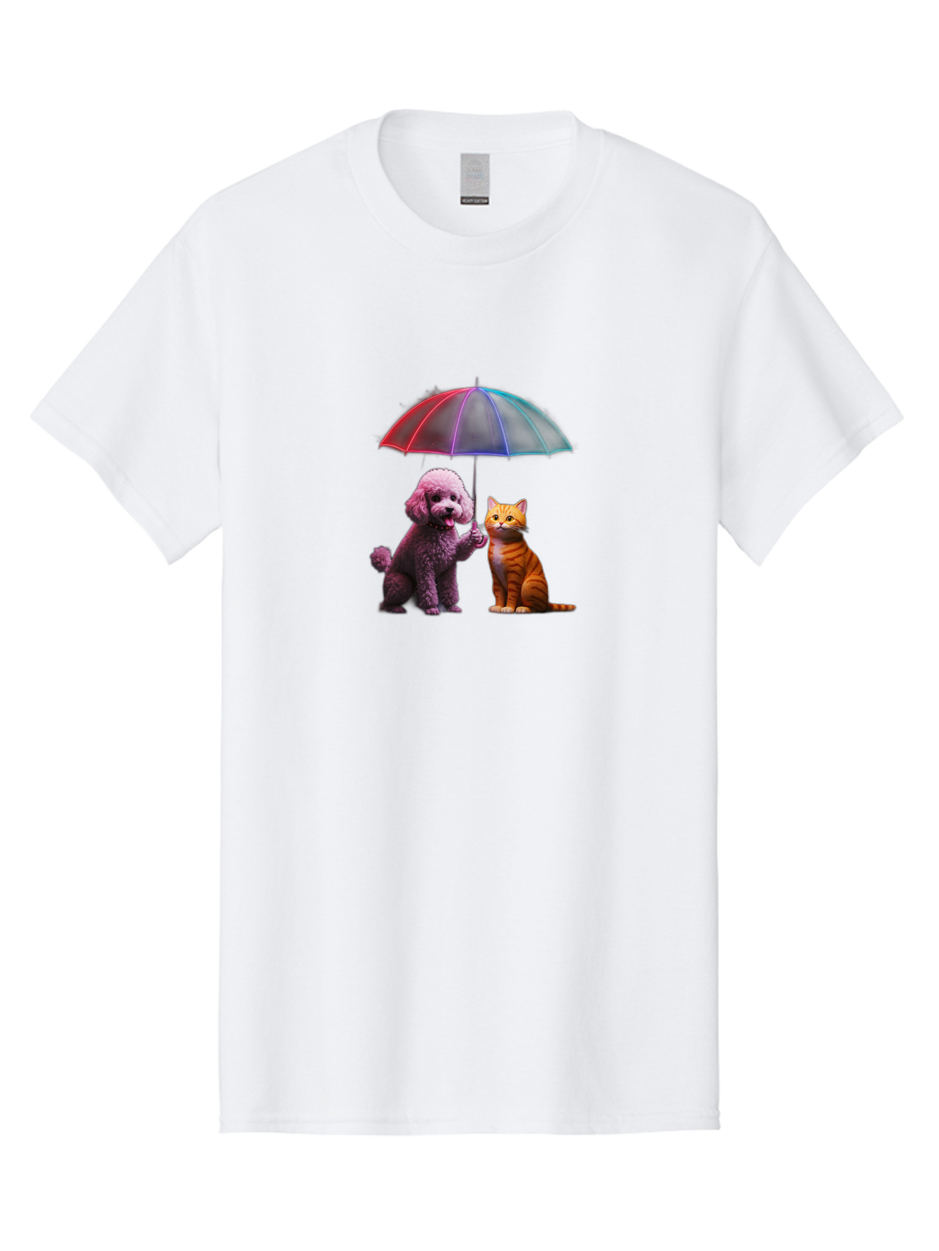 Dog-And-Cat-Under-Umbrella Men'S Graphic Tee, 100% Cotton, Comfortable Casual Summer Wear, Machine Washable, Vintage Camera, Old Camera, Antique Camera, Black Camera, Classic Photography, Photography Equipment, Nostalgic Device, Film Camera, Baf798