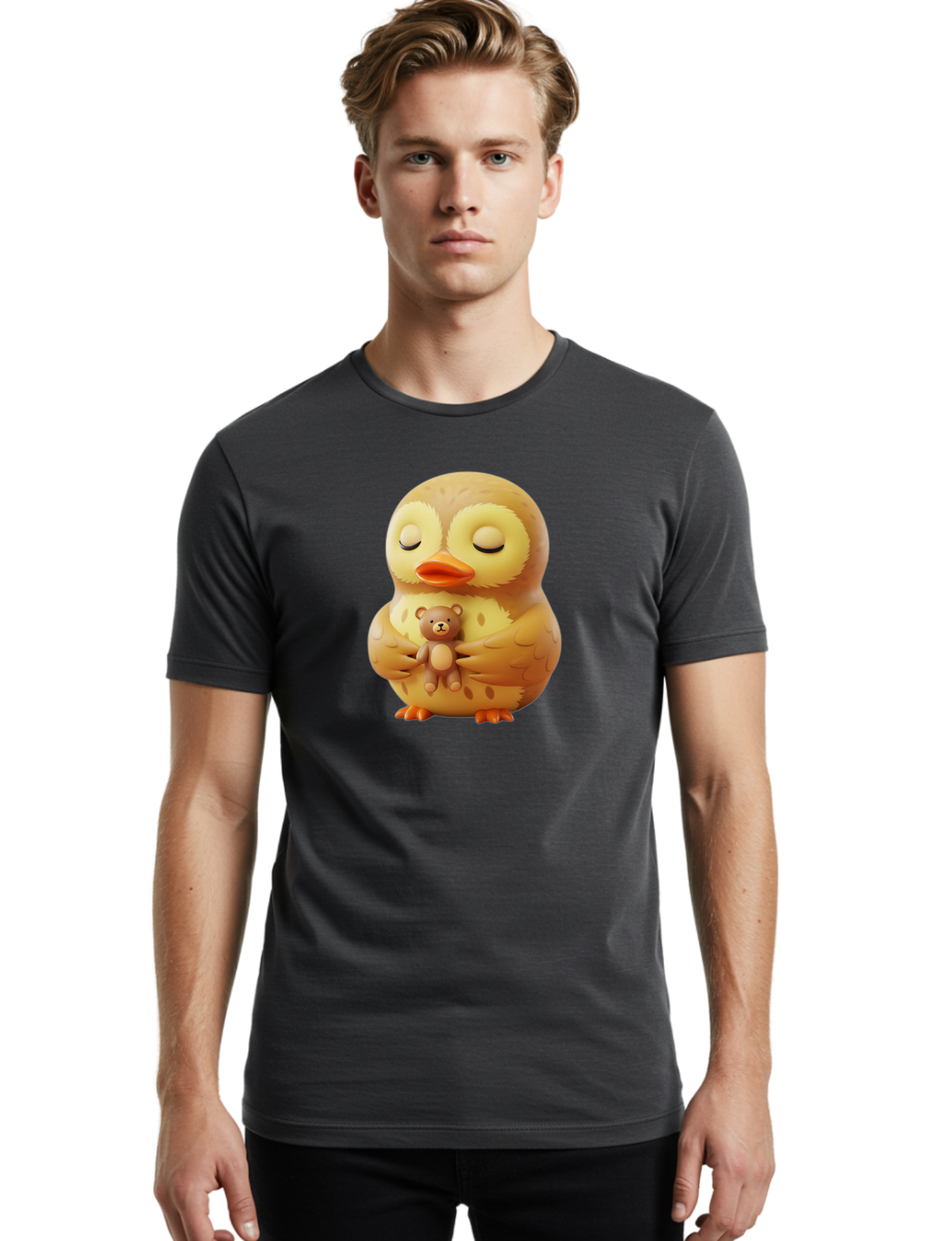 Duckling-And-Teddy Men'S Graphic Tee, 100% Cotton, Comfortable Casual Summer Wear, Machine Washable, Vintage Camera, Old Camera, Antique Camera, Black Camera, Classic Photography, Photography Equipment, Nostalgic Device, Film Camera, Baf800