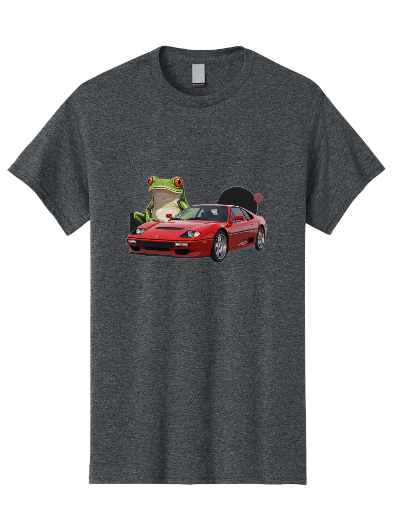 Ferrari-With-Frog-1 Men'S Graphic Tee, 100% Cotton, Comfortable Casual Summer Wear, Machine Washable, Vintage Camera, Old Camera, Antique Camera, Black Camera, Classic Photography, Photography Equipment, Nostalgic Device, Film Camera, Baf805