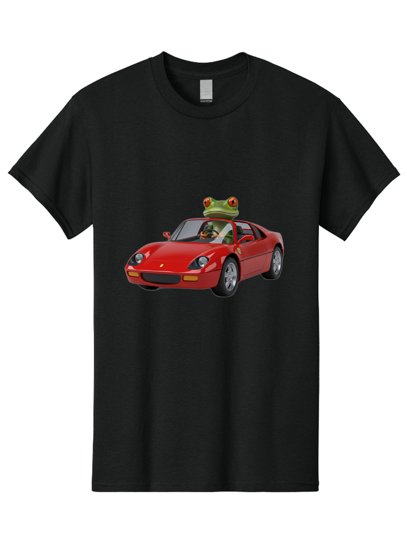 Ferrari-With-Frog Men'S Graphic Tee, 100% Cotton, Comfortable Casual Summer Wear, Machine Washable, Vintage Camera, Old Camera, Antique Camera, Black Camera, Classic Photography, Photography Equipment, Nostalgic Device, Film Camera, Camera Art Baf807