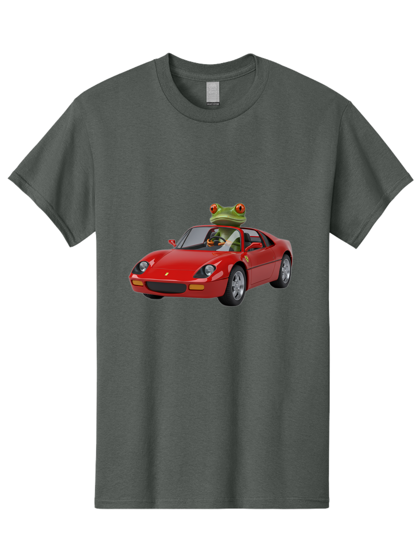 Ferrari-With-Frog Men'S Graphic Tee, 100% Cotton, Comfortable Casual Summer Wear, Machine Washable, Vintage Camera, Old Camera, Antique Camera, Black Camera, Classic Photography, Photography Equipment, Nostalgic Device, Film Camera, Camera Art Baf807