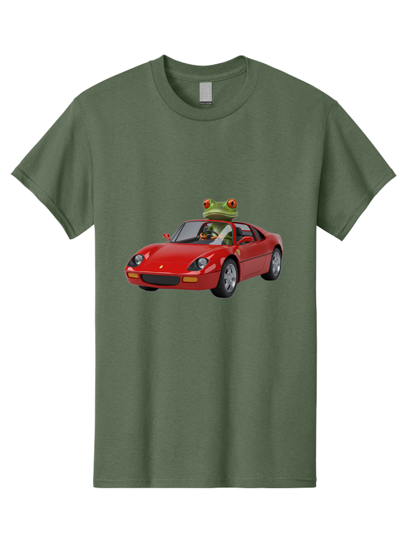 Ferrari-With-Frog Men'S Graphic Tee, 100% Cotton, Comfortable Casual Summer Wear, Machine Washable, Vintage Camera, Old Camera, Antique Camera, Black Camera, Classic Photography, Photography Equipment, Nostalgic Device, Film Camera, Camera Art Baf807