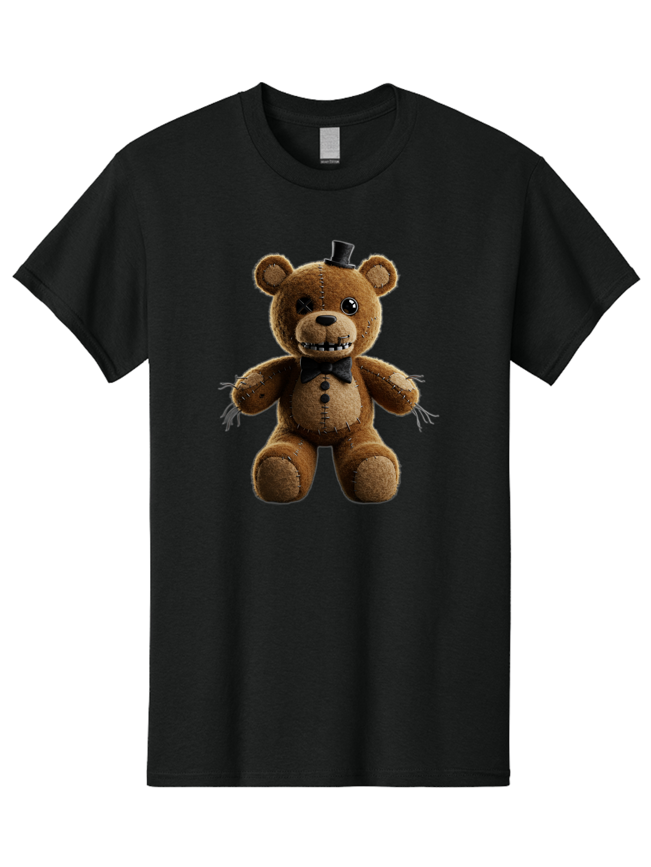 Five-Nights-At-Freddy-S-Teddy-Bear-1 Men'S Graphic Tee, 100% Cotton, Comfortable Casual Summer Wear, Machine Washable, Vintage Camera, Old Camera, Antique Camera, Black Camera, Classic Photography, Photography Equipment, Nostalgic Device, Baf812