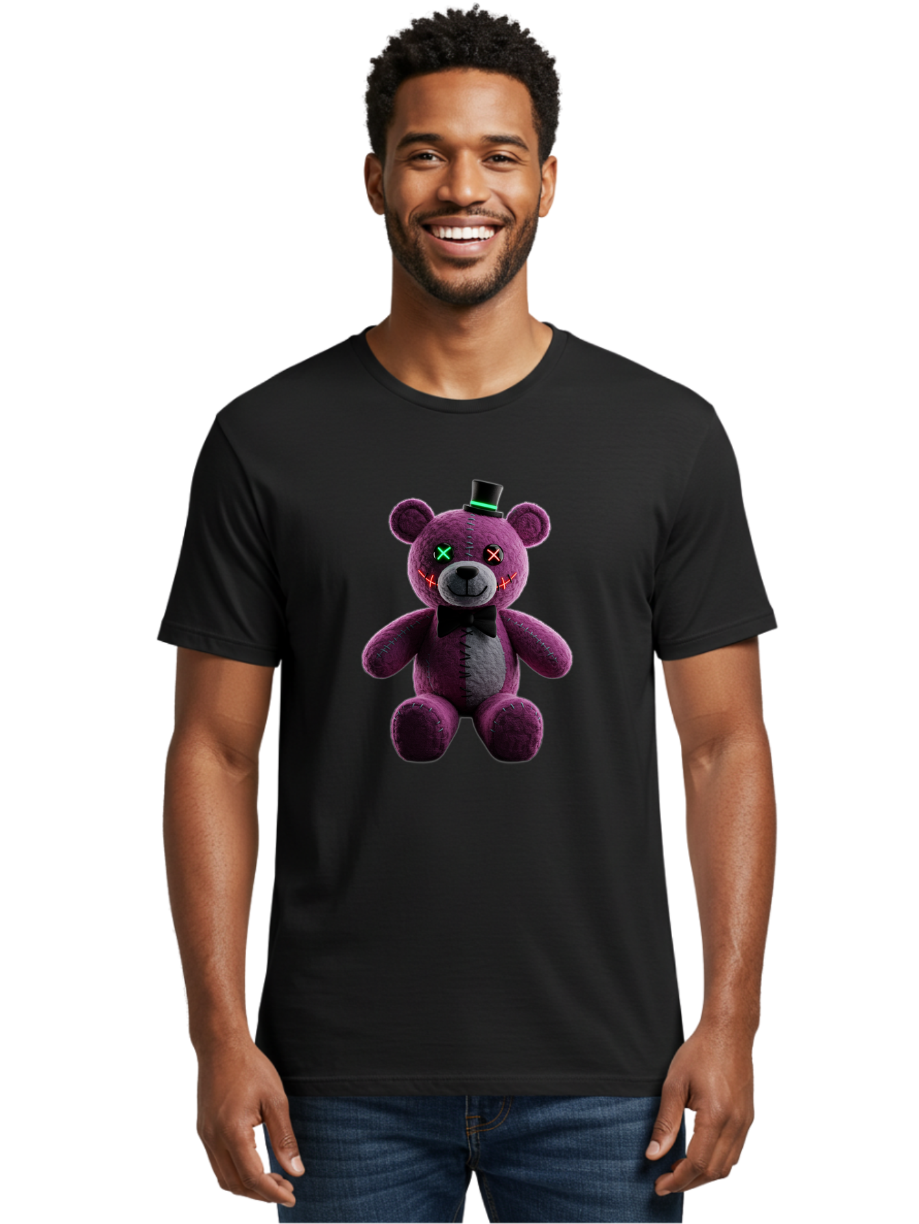 Five-Nights-At-Freddy-S-Teddy-Bear Men'S Graphic Tee, 100% Cotton, Comfortable Casual Summer Wear, Machine Washable, Vintage Camera, Old Camera, Antique Camera, Black Camera, Classic Photography, Photography Equipment, Nostalgic Device, Baf813