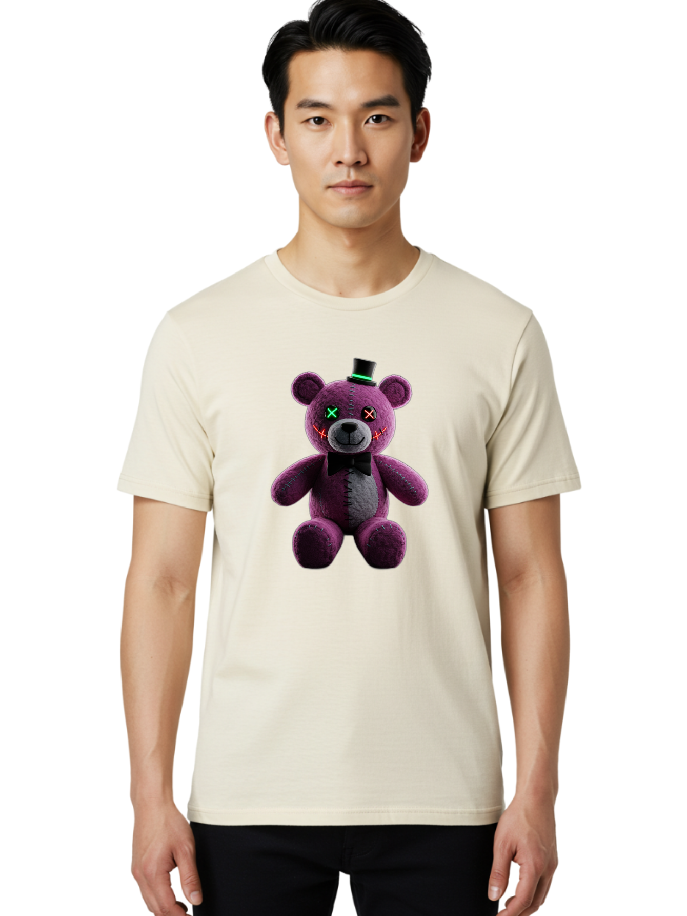 Five-Nights-At-Freddy-S-Teddy-Bear Men'S Graphic Tee, 100% Cotton, Comfortable Casual Summer Wear, Machine Washable, Vintage Camera, Old Camera, Antique Camera, Black Camera, Classic Photography, Photography Equipment, Nostalgic Device, Baf813
