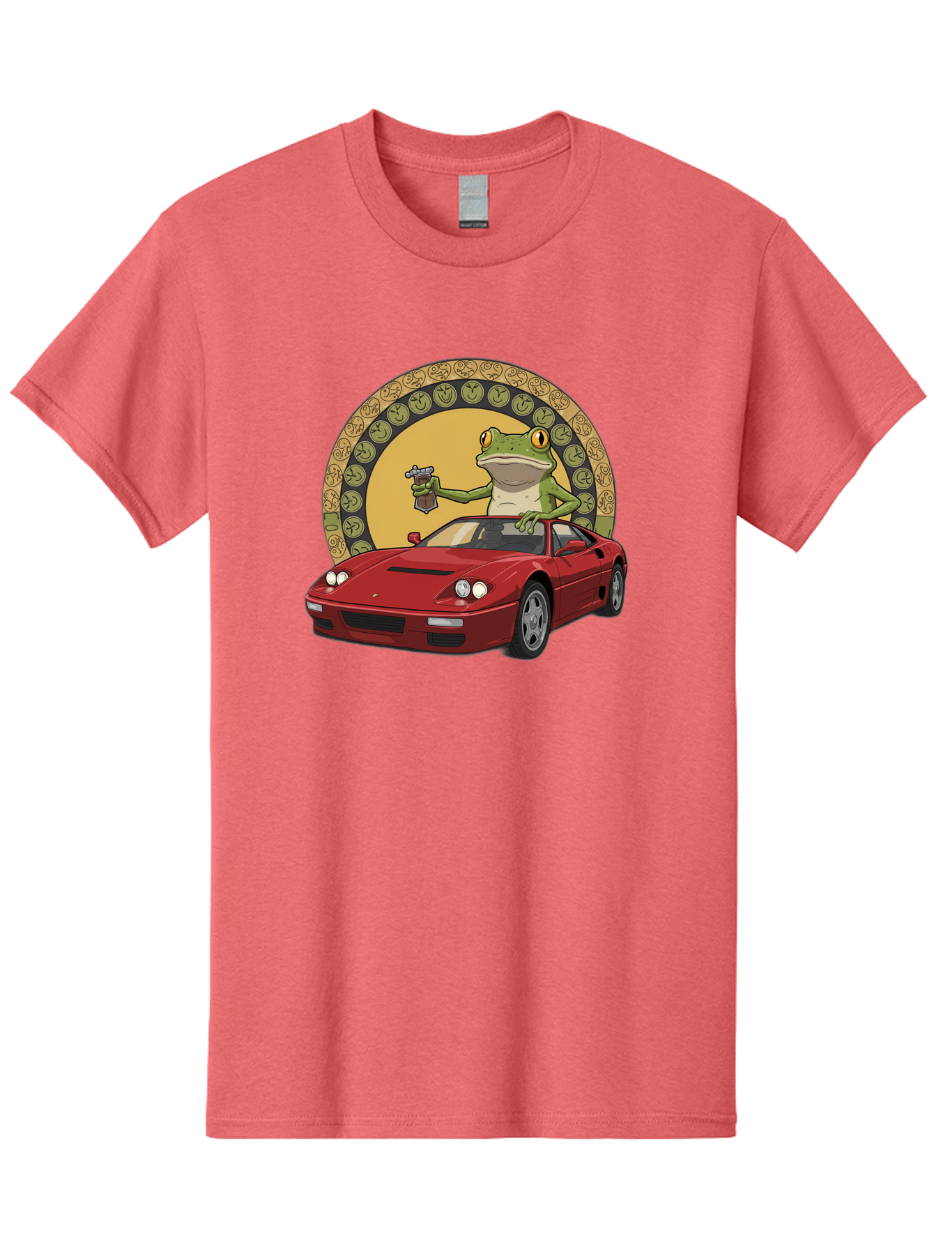 Frog-Driving-Ferrari-1 Men'S Graphic Tee, 100% Cotton, Comfortable Casual Summer Wear, Machine Washable, Vintage Camera, Old Camera, Antique Camera, Black Camera, Classic Photography, Photography Equipment, Nostalgic Device, Film Camera, Baf820