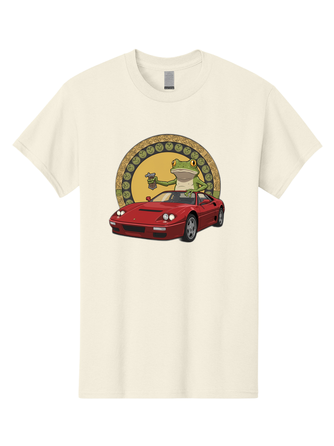 Frog-Driving-Ferrari-1 Men'S Graphic Tee, 100% Cotton, Comfortable Casual Summer Wear, Machine Washable, Vintage Camera, Old Camera, Antique Camera, Black Camera, Classic Photography, Photography Equipment, Nostalgic Device, Film Camera, Baf820
