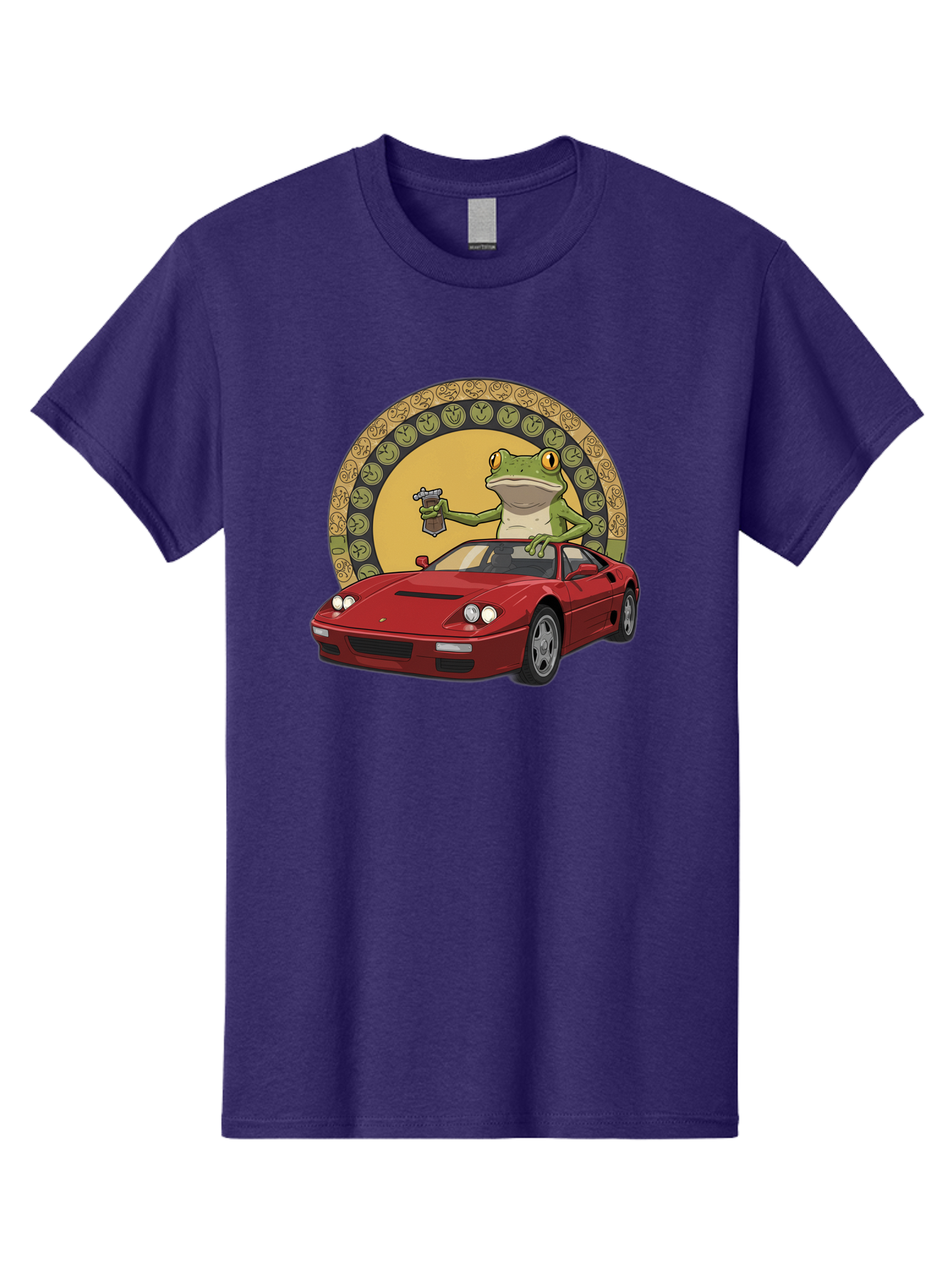 Frog-Driving-Ferrari-1 Men'S Graphic Tee, 100% Cotton, Comfortable Casual Summer Wear, Machine Washable, Vintage Camera, Old Camera, Antique Camera, Black Camera, Classic Photography, Photography Equipment, Nostalgic Device, Film Camera, Baf820
