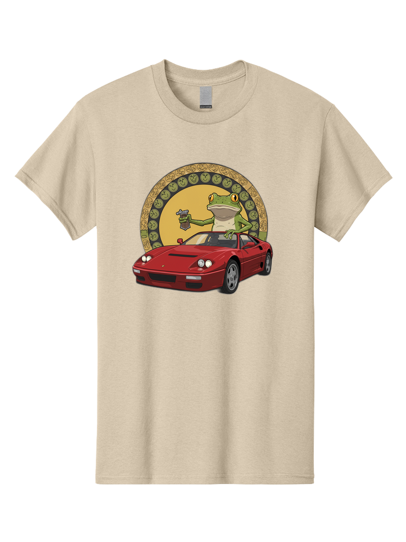 Frog-Driving-Ferrari-1 Men'S Graphic Tee, 100% Cotton, Comfortable Casual Summer Wear, Machine Washable, Vintage Camera, Old Camera, Antique Camera, Black Camera, Classic Photography, Photography Equipment, Nostalgic Device, Film Camera, Baf820