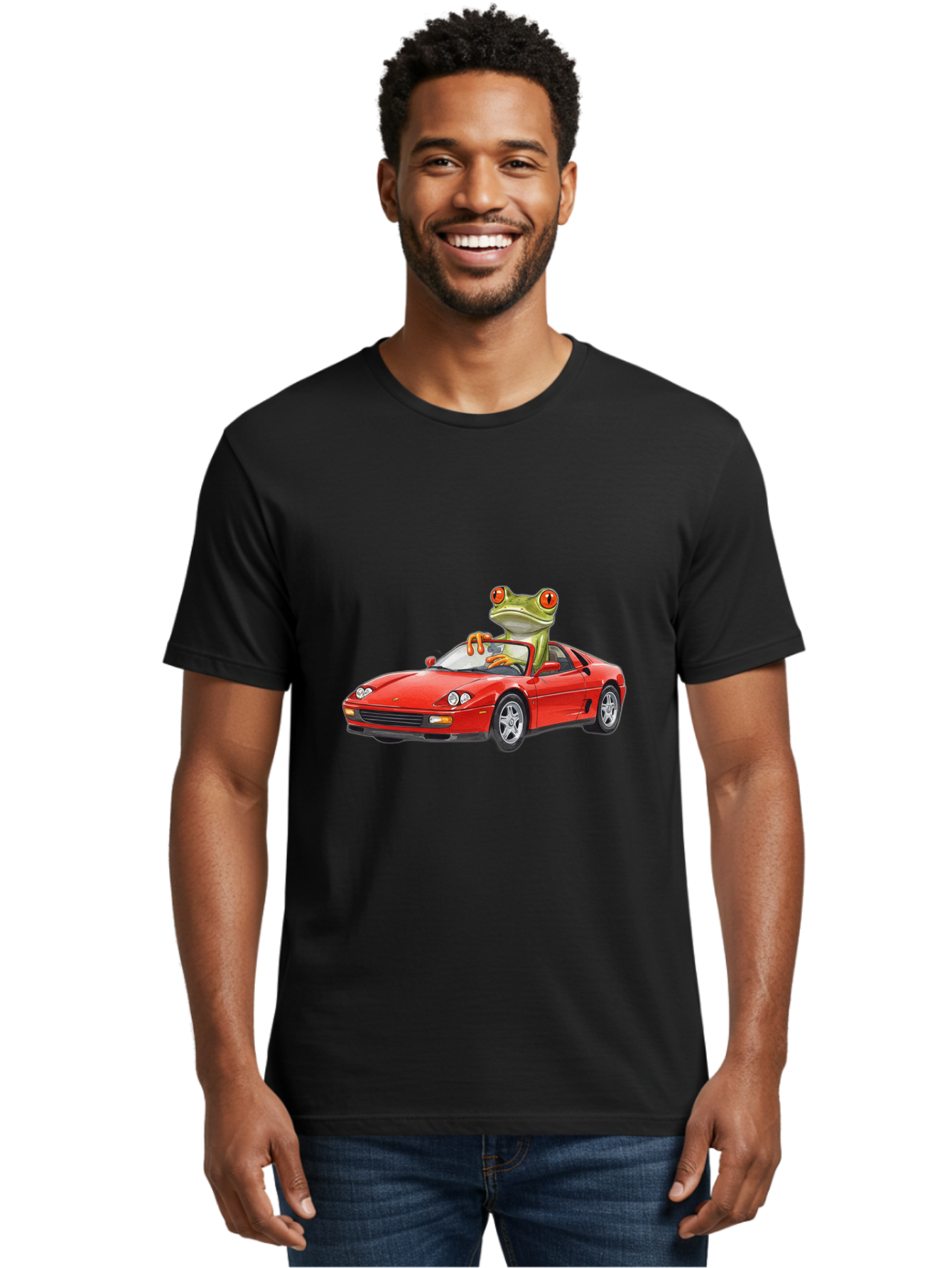 Frog-Driving-Ferrari Men'S Graphic Tee, 100% Cotton, Comfortable Casual Summer Wear, Machine Washable, Vintage Camera, Old Camera, Antique Camera, Black Camera, Classic Photography, Photography Equipment, Nostalgic Device, Film Camera, Baf821