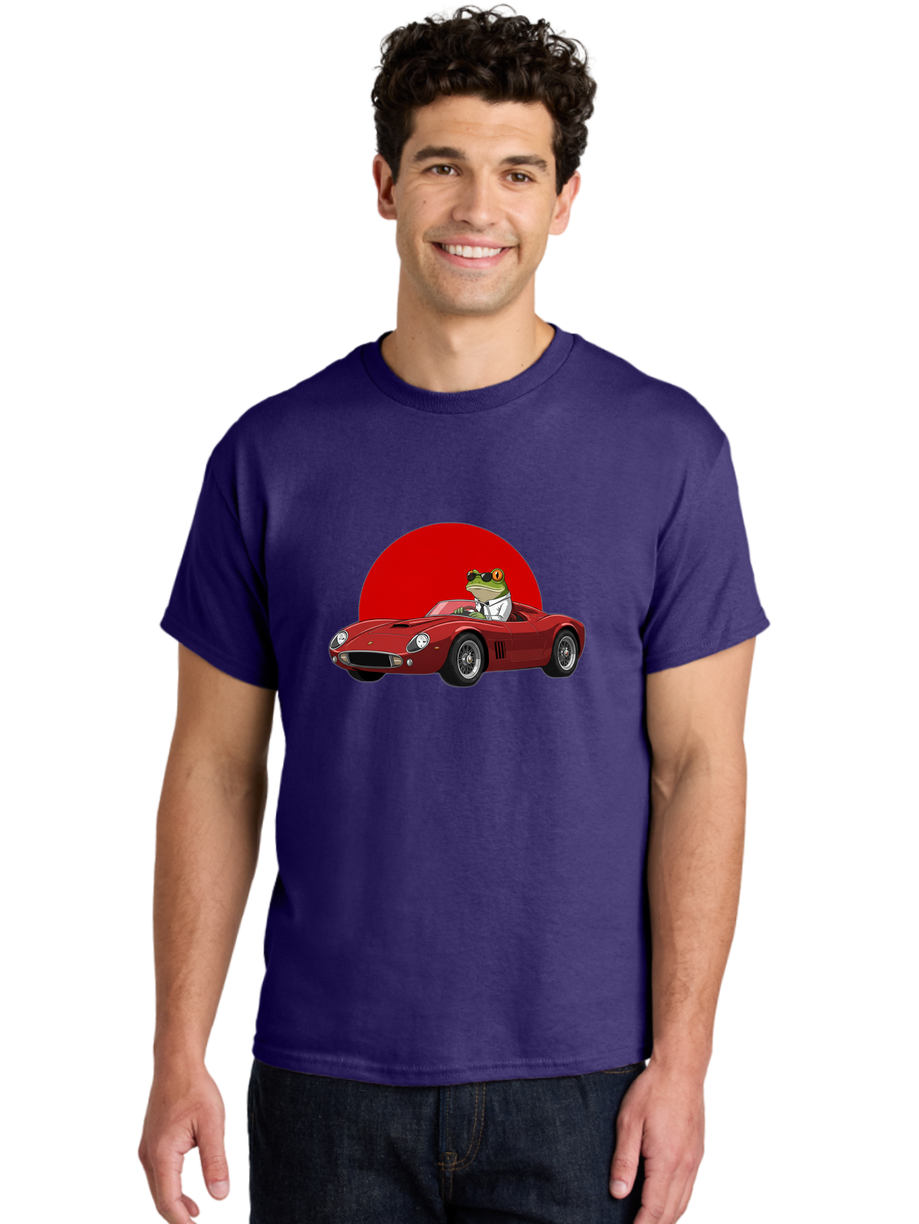 Frog-Driving-Red-Convertible Men'S Graphic Tee, 100% Cotton, Comfortable Casual Summer Wear, Machine Washable, Vintage Camera, Old Camera, Antique Camera, Black Camera, Classic Photography, Photography Equipment, Nostalgic Device, Film Camera, Baf822