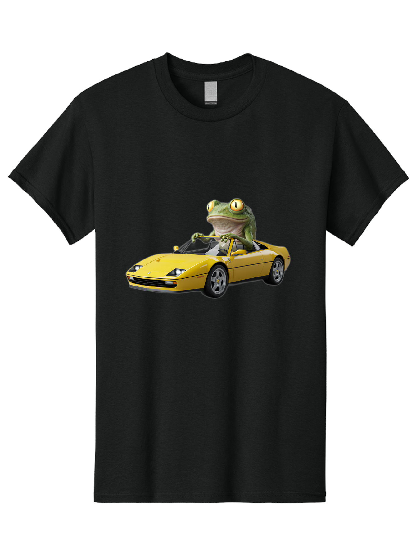 Frog-Driving-Yellow-Ferrari Men'S Graphic Tee, 100% Cotton, Comfortable Casual Summer Wear, Machine Washable, Vintage Camera, Old Camera, Antique Camera, Black Camera, Classic Photography, Photography Equipment, Nostalgic Device, Film Camera, Baf823