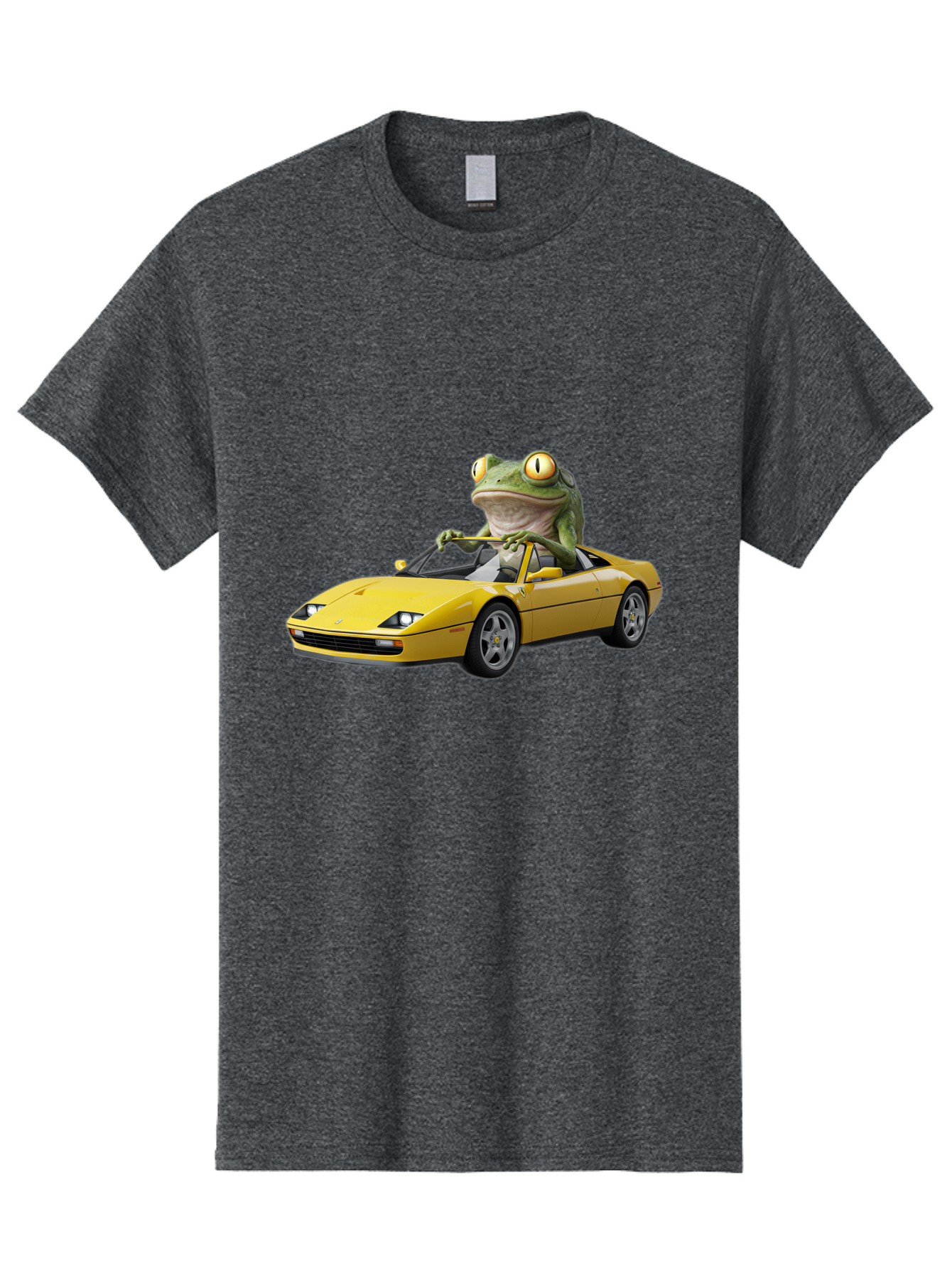 Frog-Driving-Yellow-Ferrari Men'S Graphic Tee, 100% Cotton, Comfortable Casual Summer Wear, Machine Washable, Vintage Camera, Old Camera, Antique Camera, Black Camera, Classic Photography, Photography Equipment, Nostalgic Device, Film Camera, Baf823