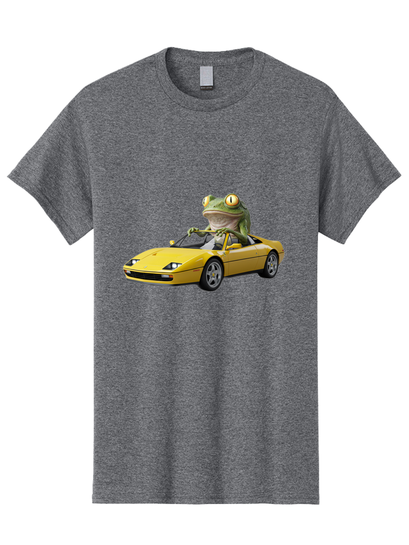 Frog-Driving-Yellow-Ferrari Men'S Graphic Tee, 100% Cotton, Comfortable Casual Summer Wear, Machine Washable, Vintage Camera, Old Camera, Antique Camera, Black Camera, Classic Photography, Photography Equipment, Nostalgic Device, Film Camera, Baf823