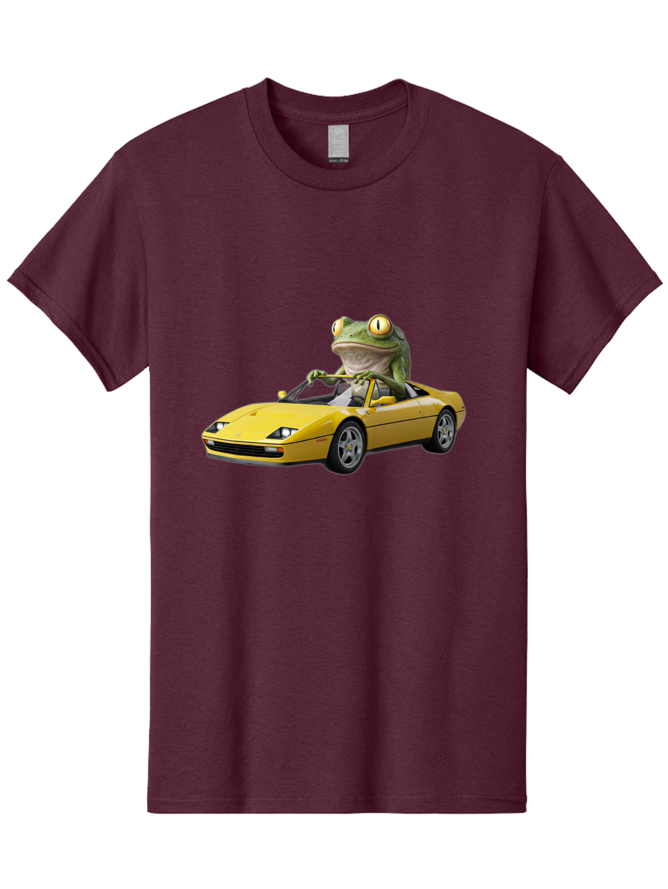 Frog-Driving-Yellow-Ferrari Men'S Graphic Tee, 100% Cotton, Comfortable Casual Summer Wear, Machine Washable, Vintage Camera, Old Camera, Antique Camera, Black Camera, Classic Photography, Photography Equipment, Nostalgic Device, Film Camera, Baf823