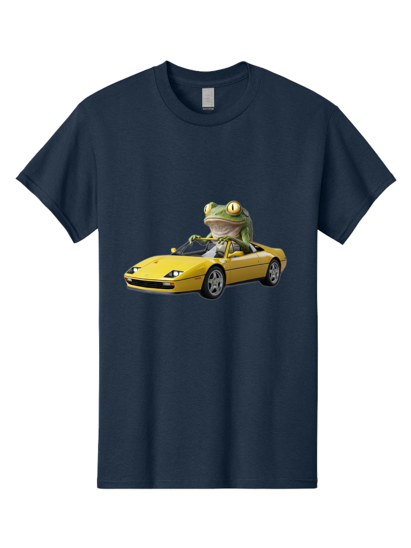 Frog-Driving-Yellow-Ferrari Men'S Graphic Tee, 100% Cotton, Comfortable Casual Summer Wear, Machine Washable, Vintage Camera, Old Camera, Antique Camera, Black Camera, Classic Photography, Photography Equipment, Nostalgic Device, Film Camera, Baf823