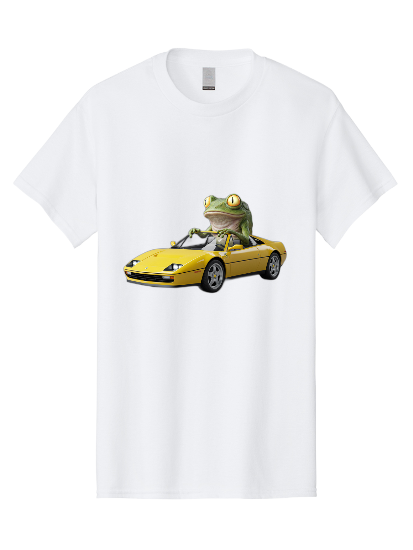 Frog-Driving-Yellow-Ferrari Men'S Graphic Tee, 100% Cotton, Comfortable Casual Summer Wear, Machine Washable, Vintage Camera, Old Camera, Antique Camera, Black Camera, Classic Photography, Photography Equipment, Nostalgic Device, Film Camera, Baf823