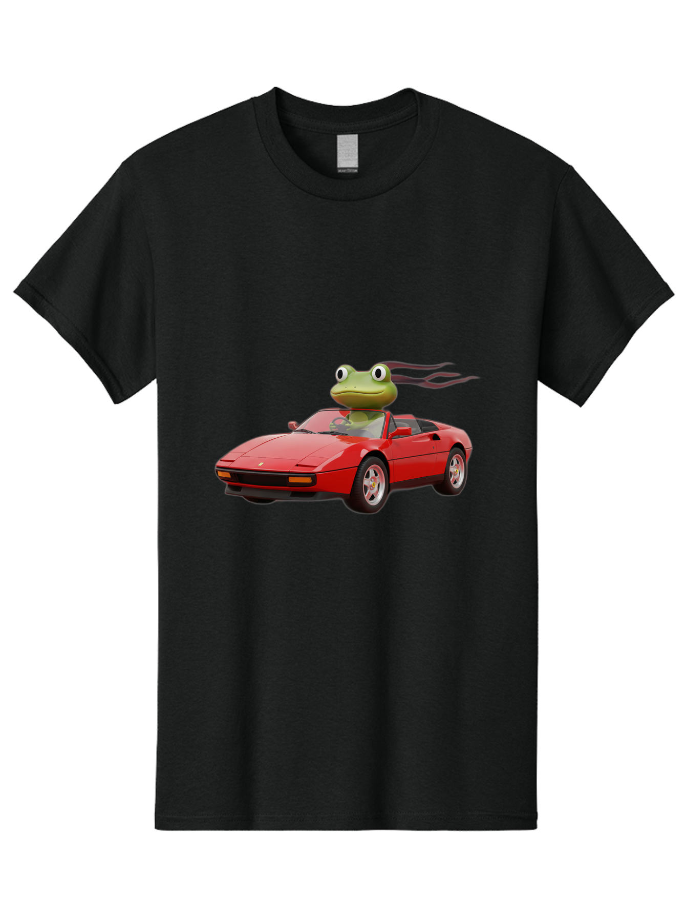 Frog-In-Ferrari-2 Men'S Graphic Tee, 100% Cotton, Comfortable Casual Summer Wear, Machine Washable, Vintage Camera, Old Camera, Antique Camera, Black Camera, Classic Photography, Photography Equipment, Nostalgic Device, Film Camera, Camera Art Baf826
