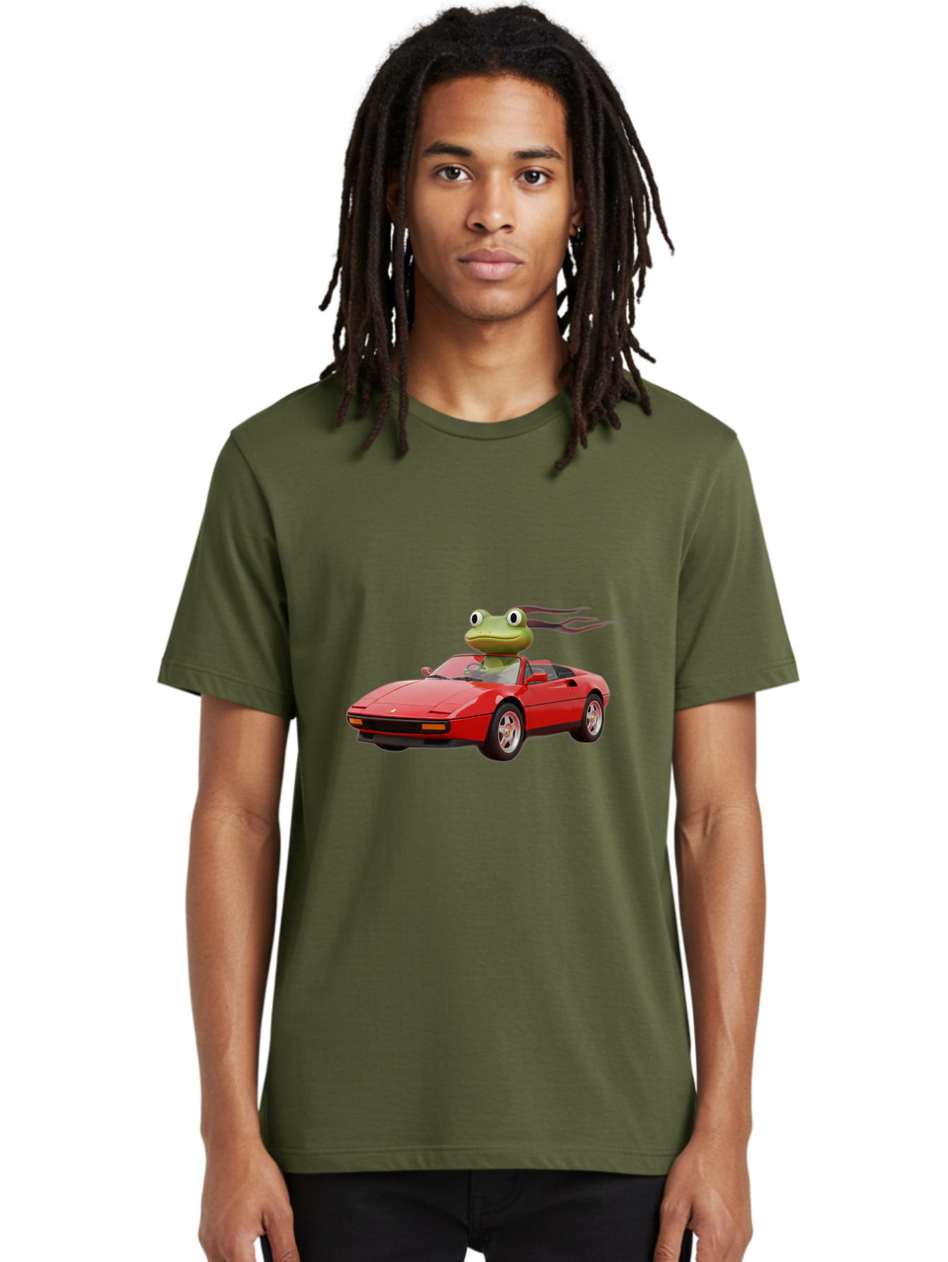 Frog-In-Ferrari-2 Men'S Graphic Tee, 100% Cotton, Comfortable Casual Summer Wear, Machine Washable, Vintage Camera, Old Camera, Antique Camera, Black Camera, Classic Photography, Photography Equipment, Nostalgic Device, Film Camera, Camera Art Baf826