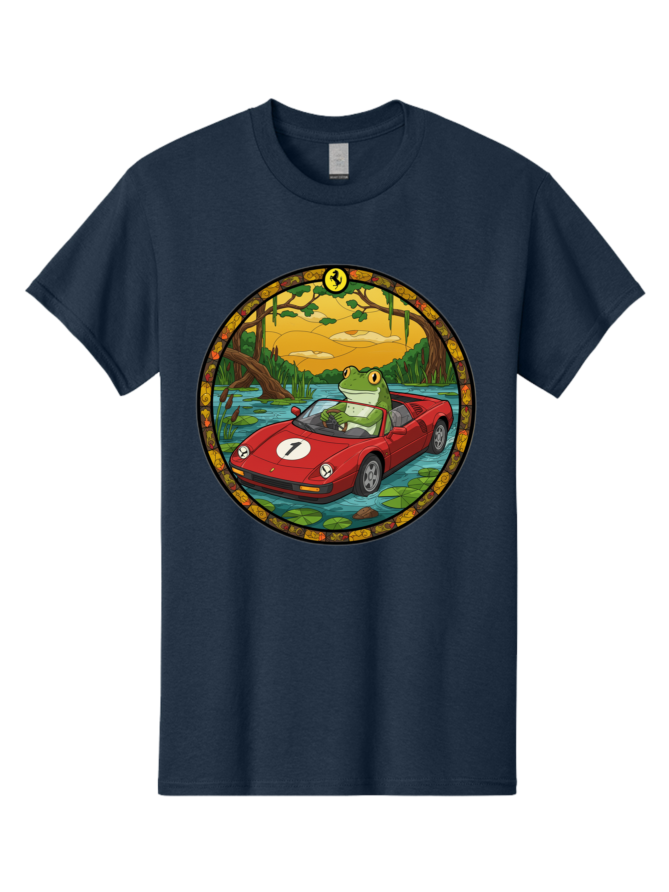 Frog-In-Ferrari-3 Men'S Graphic Tee, 100% Cotton, Comfortable Casual Summer Wear, Machine Washable, Vintage Camera, Old Camera, Antique Camera, Black Camera, Classic Photography, Photography Equipment, Nostalgic Device, Film Camera, Camera Art Baf827