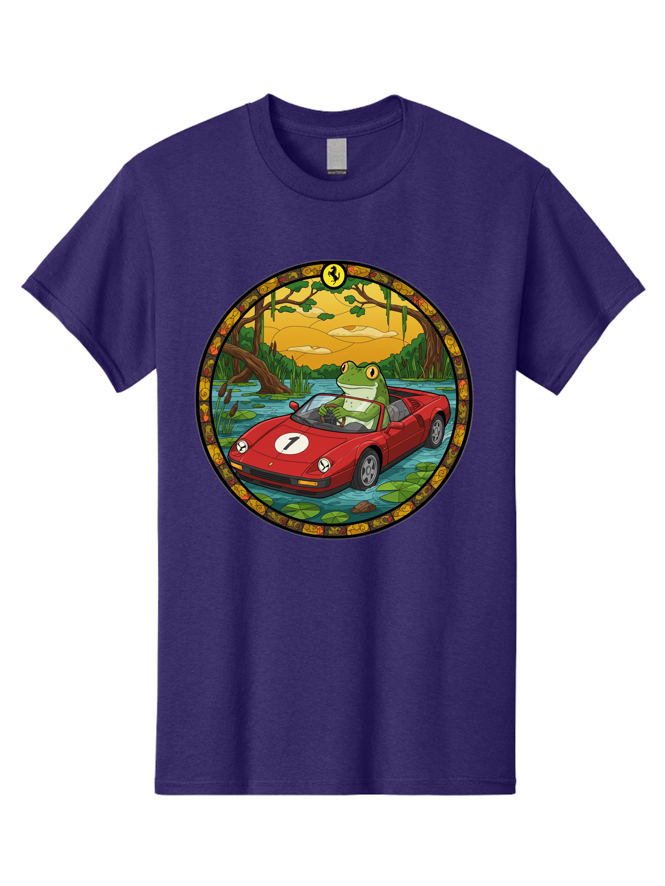 Frog-In-Ferrari-3 Men'S Graphic Tee, 100% Cotton, Comfortable Casual Summer Wear, Machine Washable, Vintage Camera, Old Camera, Antique Camera, Black Camera, Classic Photography, Photography Equipment, Nostalgic Device, Film Camera, Camera Art Baf827
