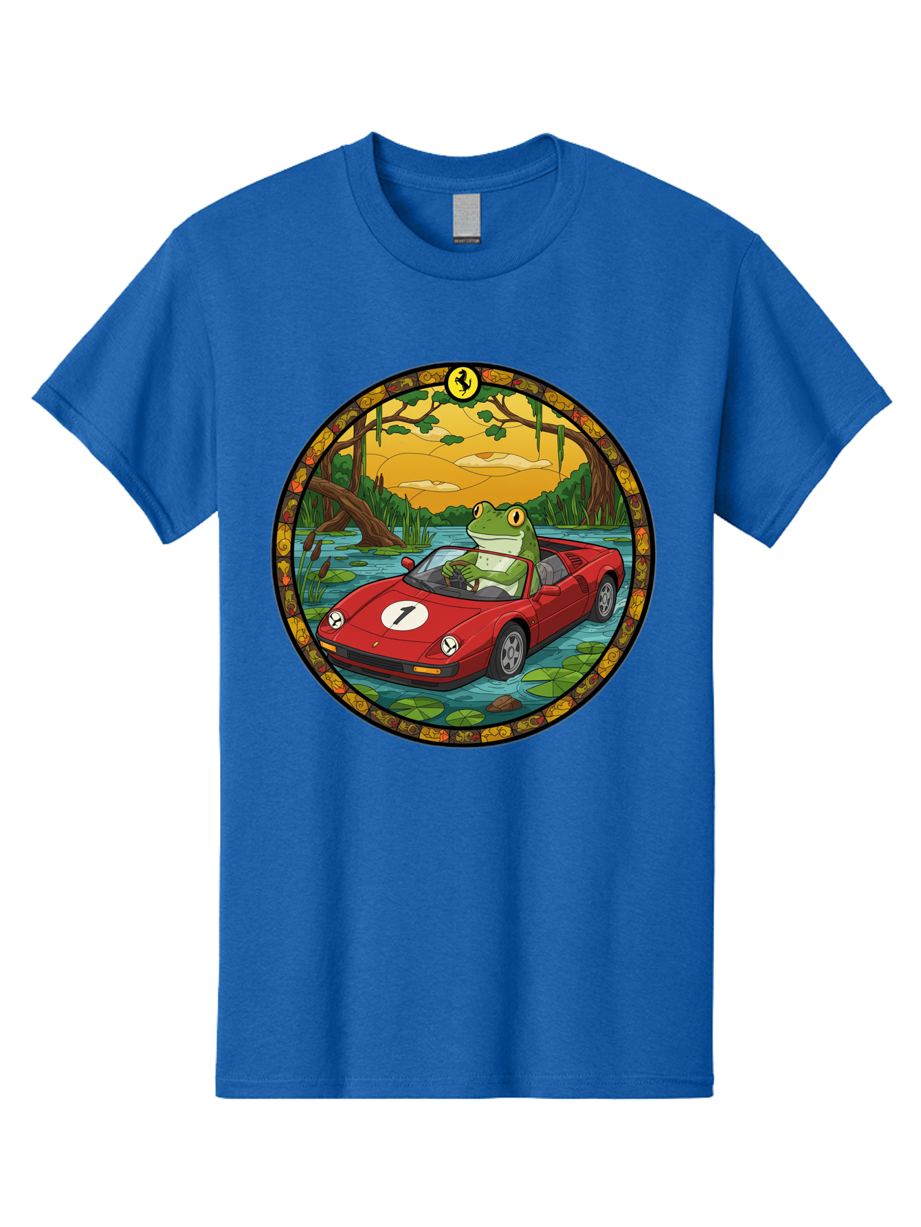 Frog-In-Ferrari-3 Men'S Graphic Tee, 100% Cotton, Comfortable Casual Summer Wear, Machine Washable, Vintage Camera, Old Camera, Antique Camera, Black Camera, Classic Photography, Photography Equipment, Nostalgic Device, Film Camera, Camera Art Baf827