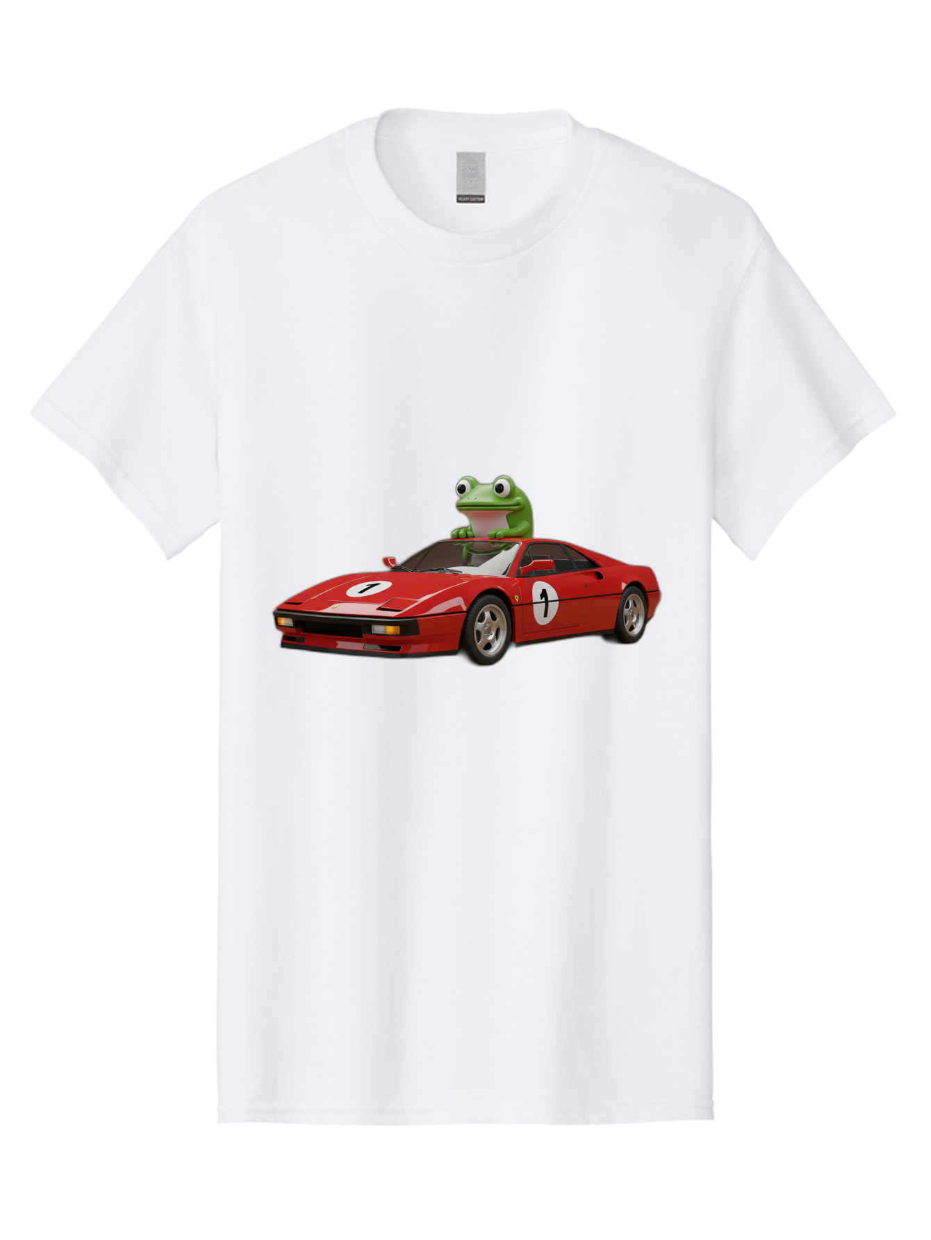 Frog-In-Ferrari-4 Men'S Graphic Tee, 100% Cotton, Comfortable Casual Summer Wear, Machine Washable, Vintage Camera, Old Camera, Antique Camera, Black Camera, Classic Photography, Photography Equipment, Nostalgic Device, Film Camera, Camera Art Baf828