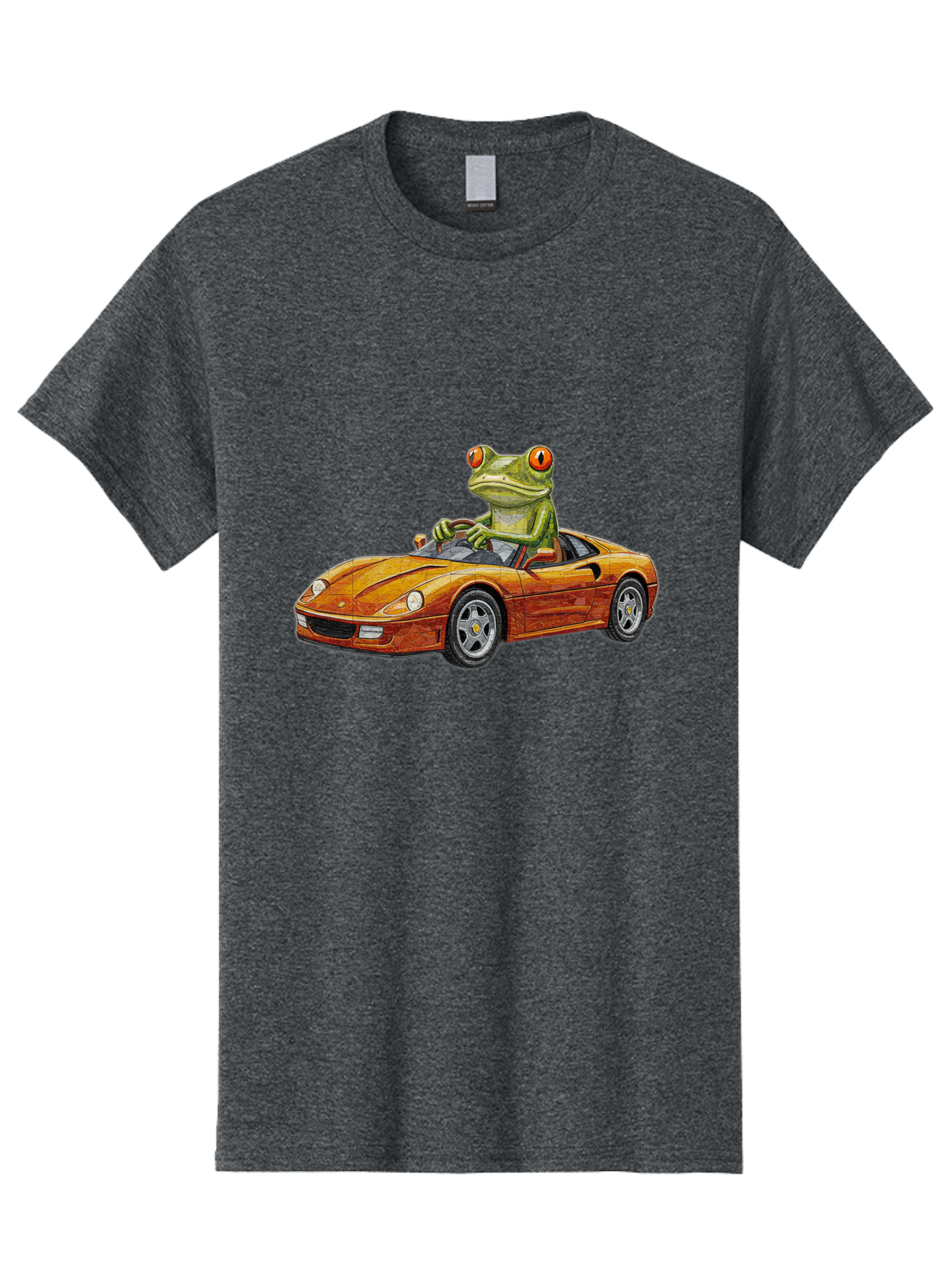 Frog-In-Ferrari-5 Men'S Graphic Tee, 100% Cotton, Comfortable Casual Summer Wear, Machine Washable, Vintage Camera, Old Camera, Antique Camera, Black Camera, Classic Photography, Photography Equipment, Nostalgic Device, Film Camera, Camera Art Baf829